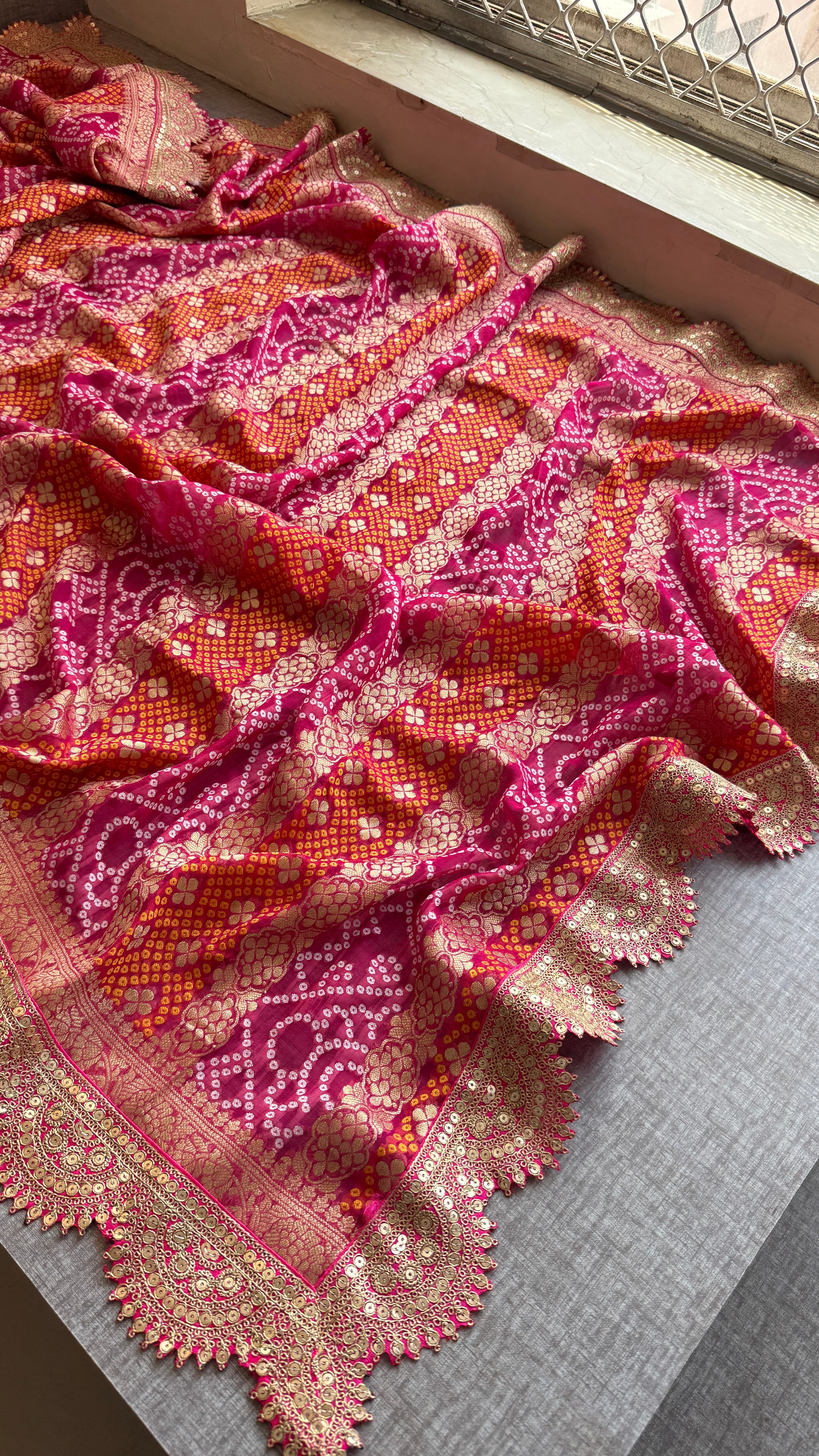 Rani Bandhani Banarasi Dupatta