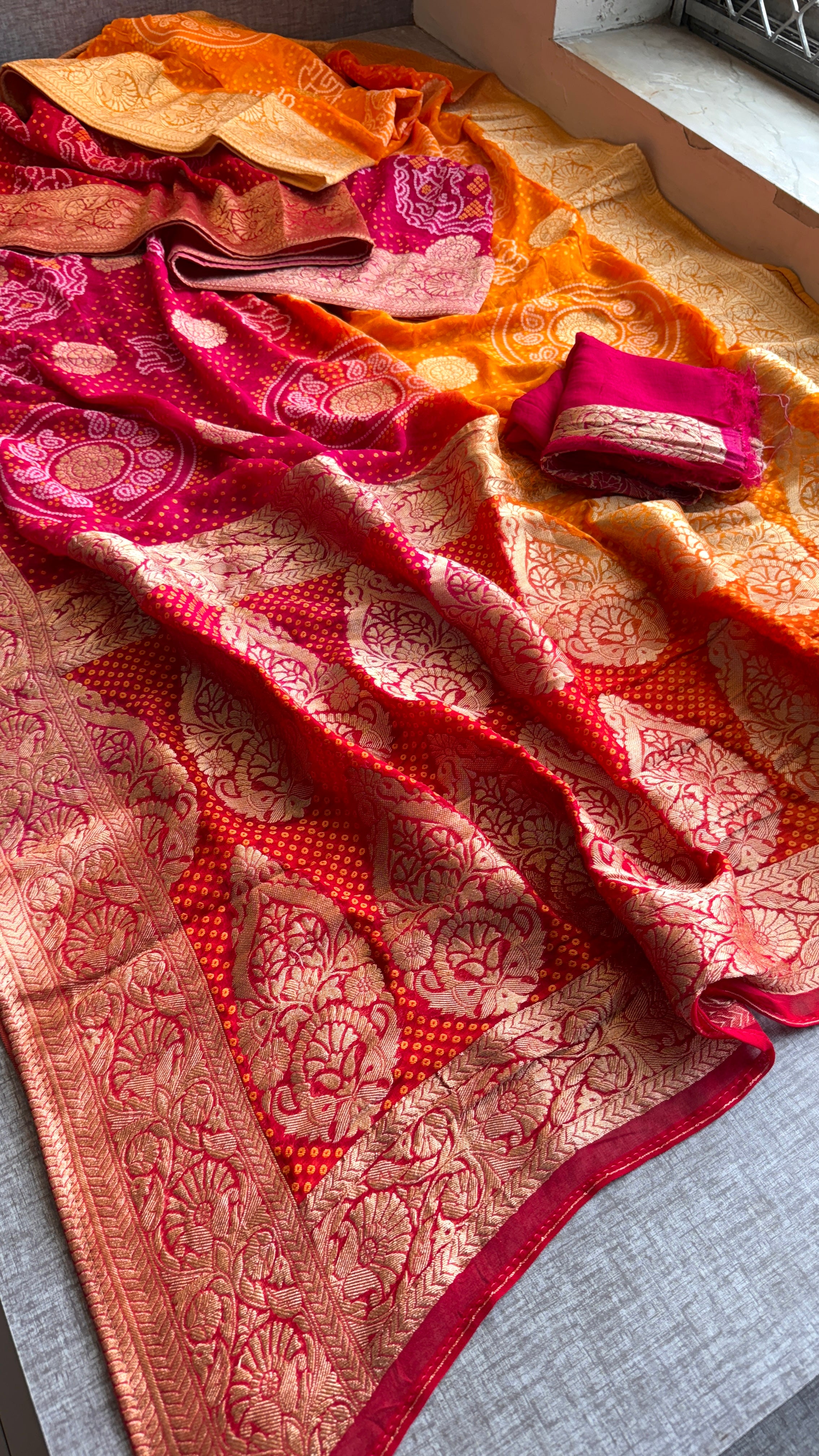 Georgette meena banarasi weaving