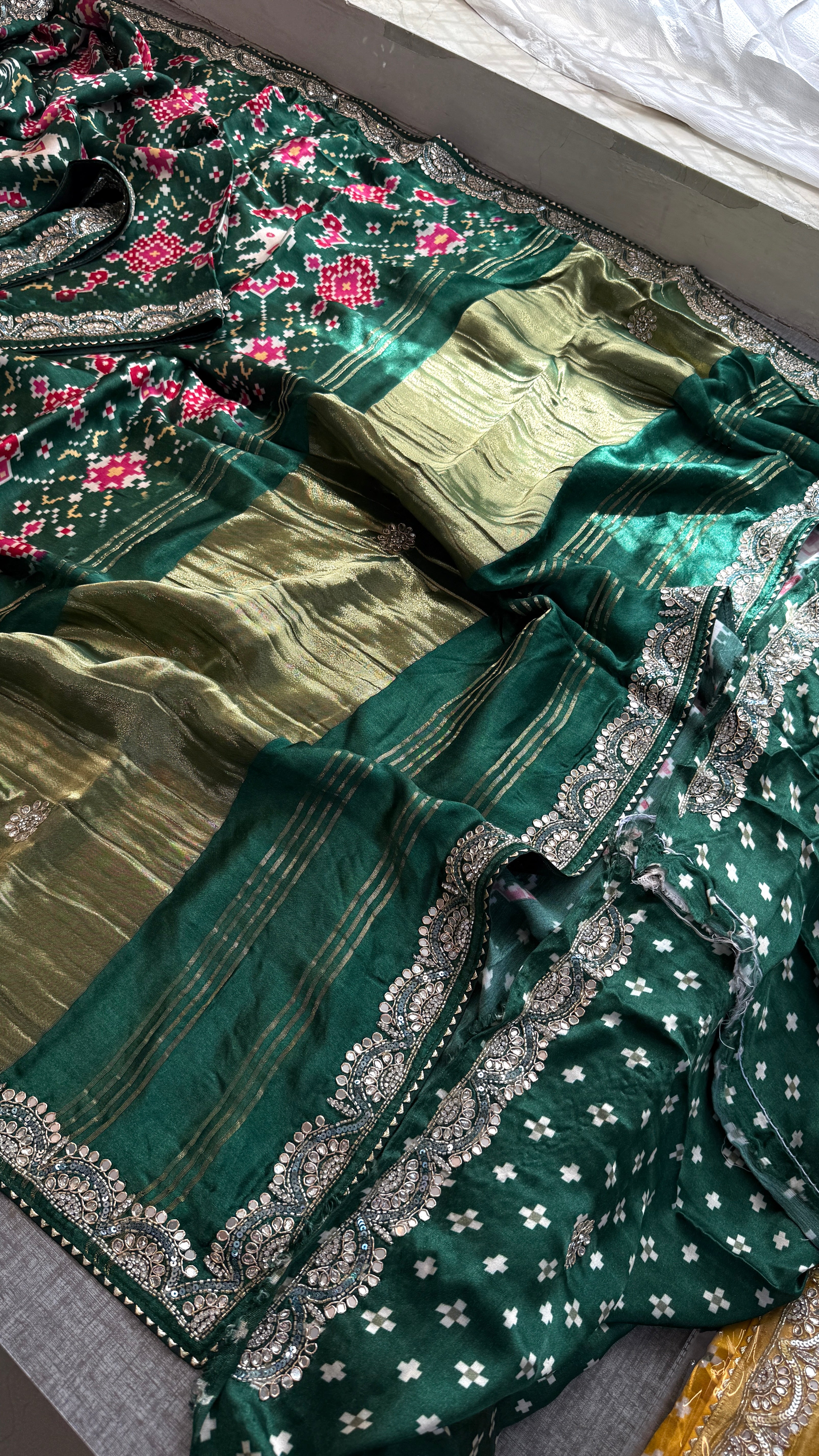 Pure patola silk Saree with elephant motif