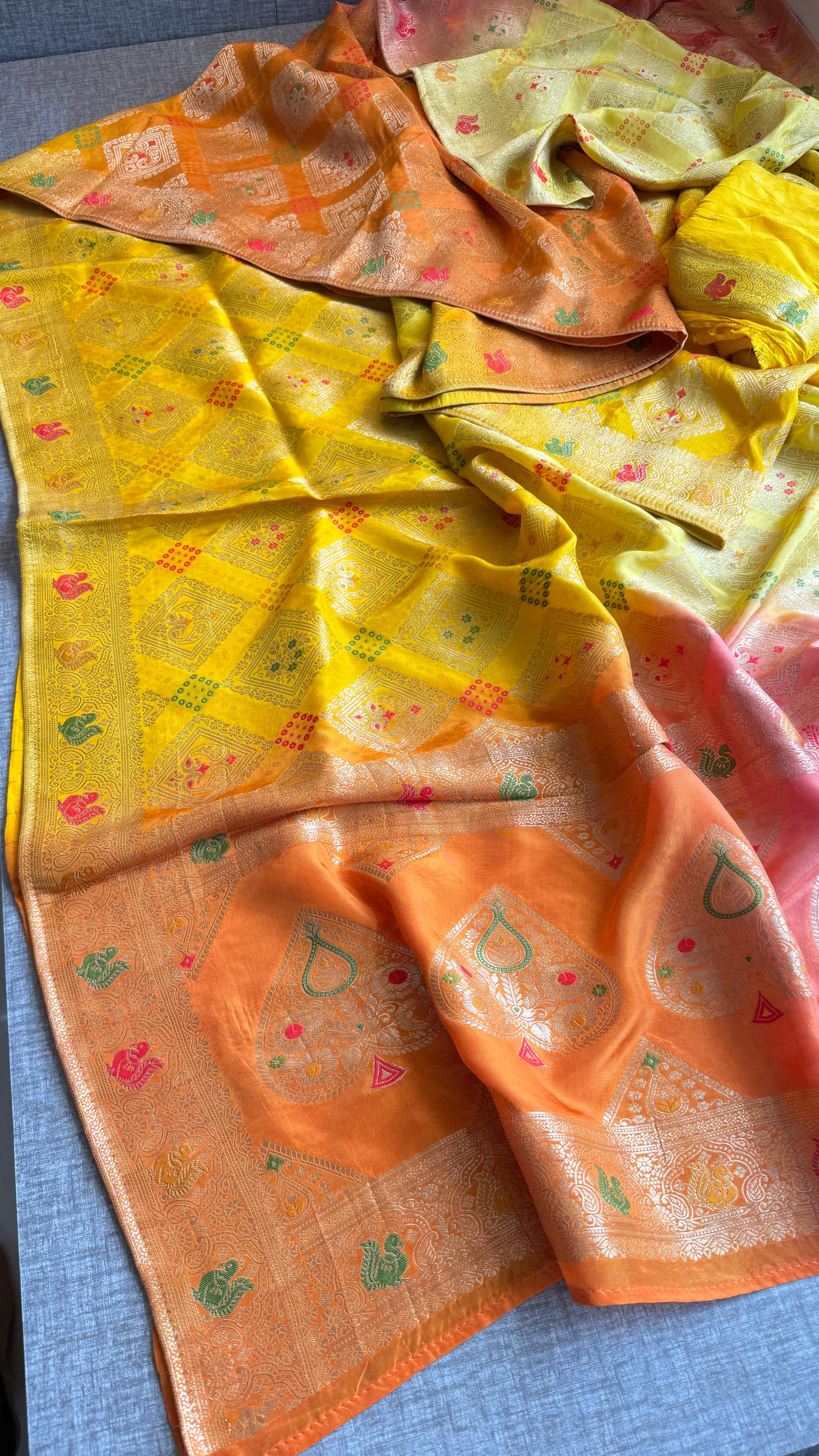 Pure Munga silk banarasi weaving