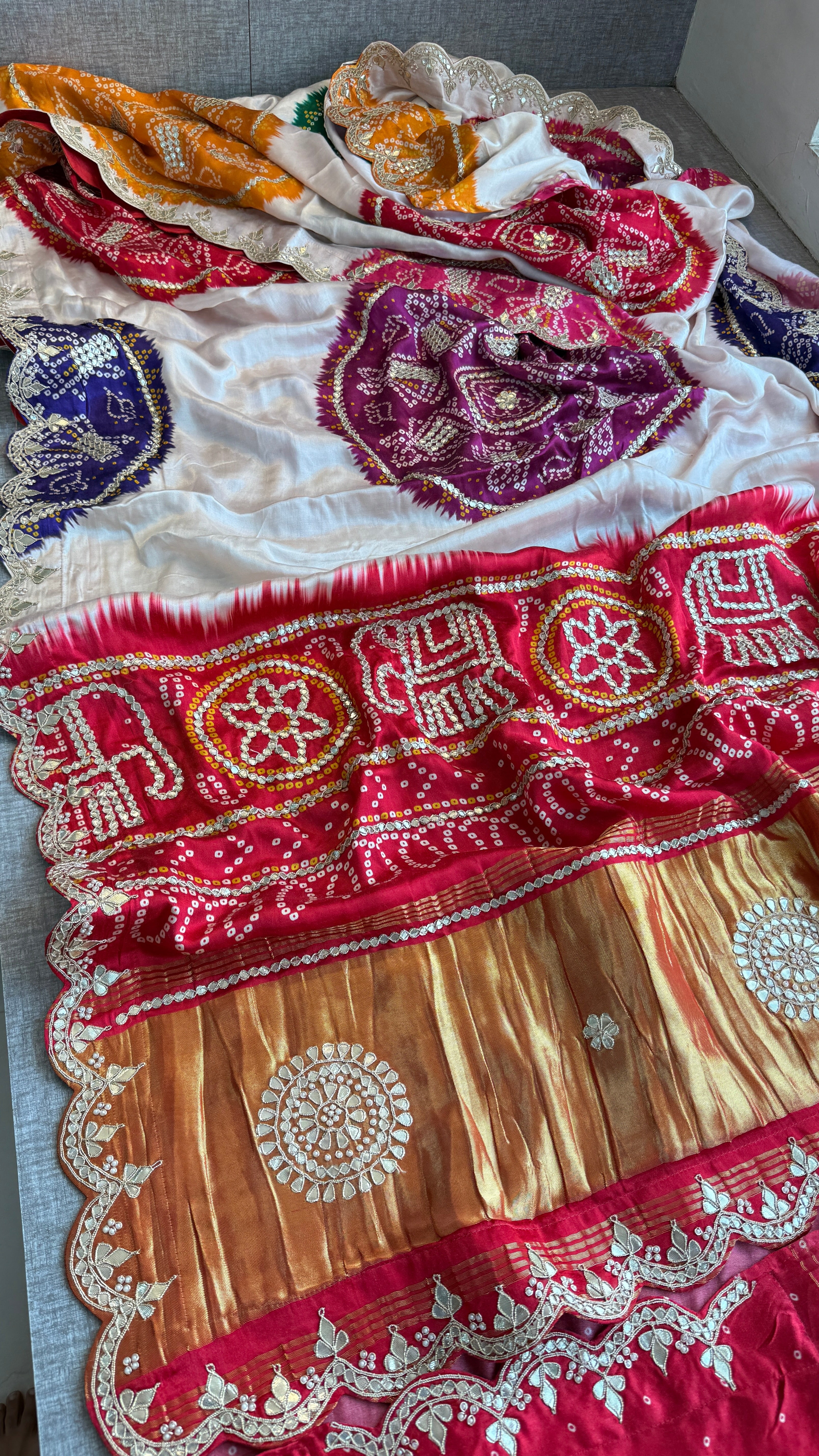 Lakdi patta gajji silk saree