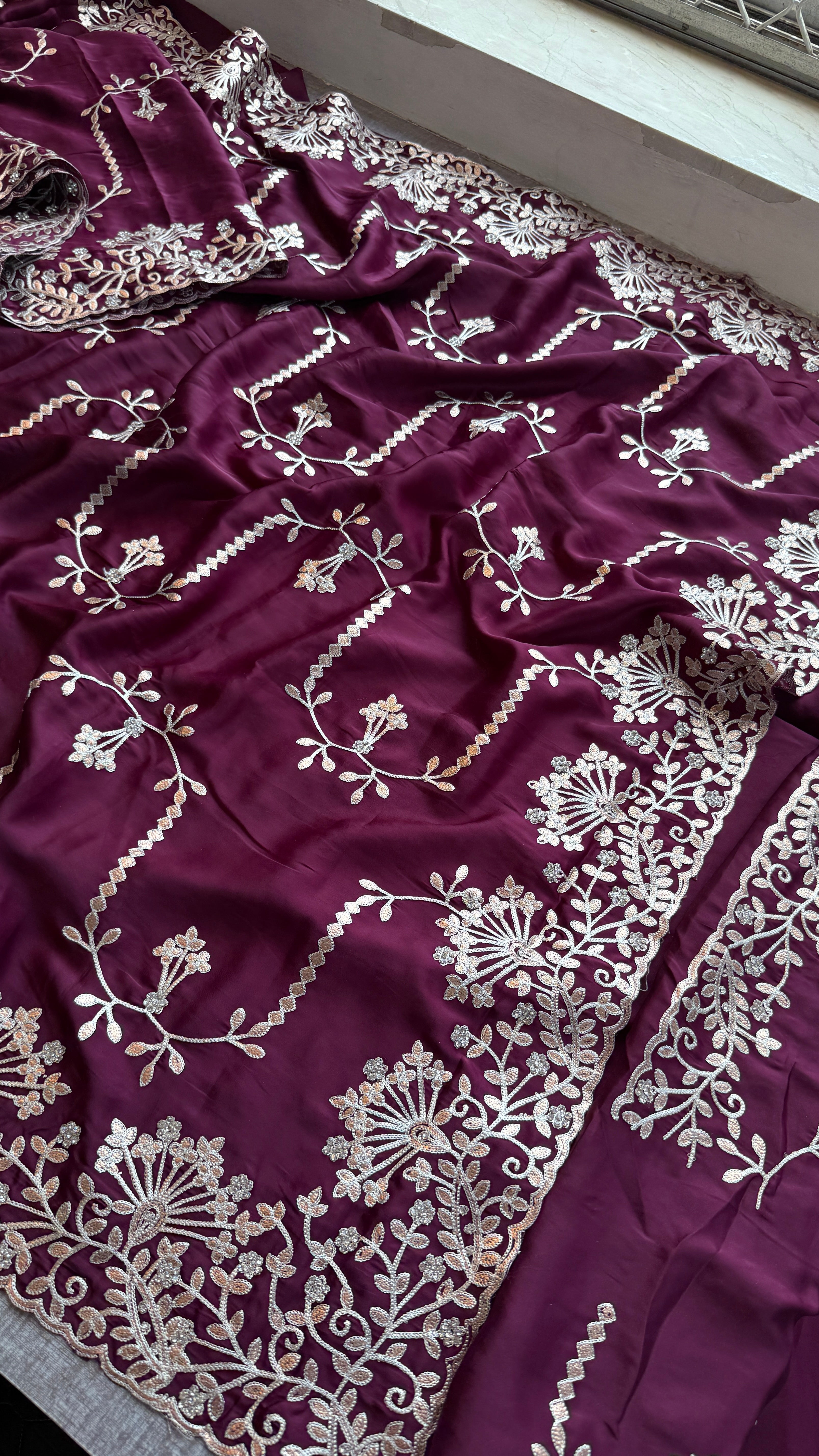 Pure Satin Silk Saree