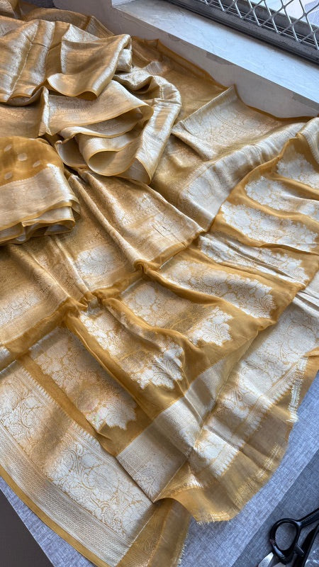 Khaddi Georgette Banarasi Saree with Zari Weaving | Soft Lightweight & Easy Drape | Elegant Saree