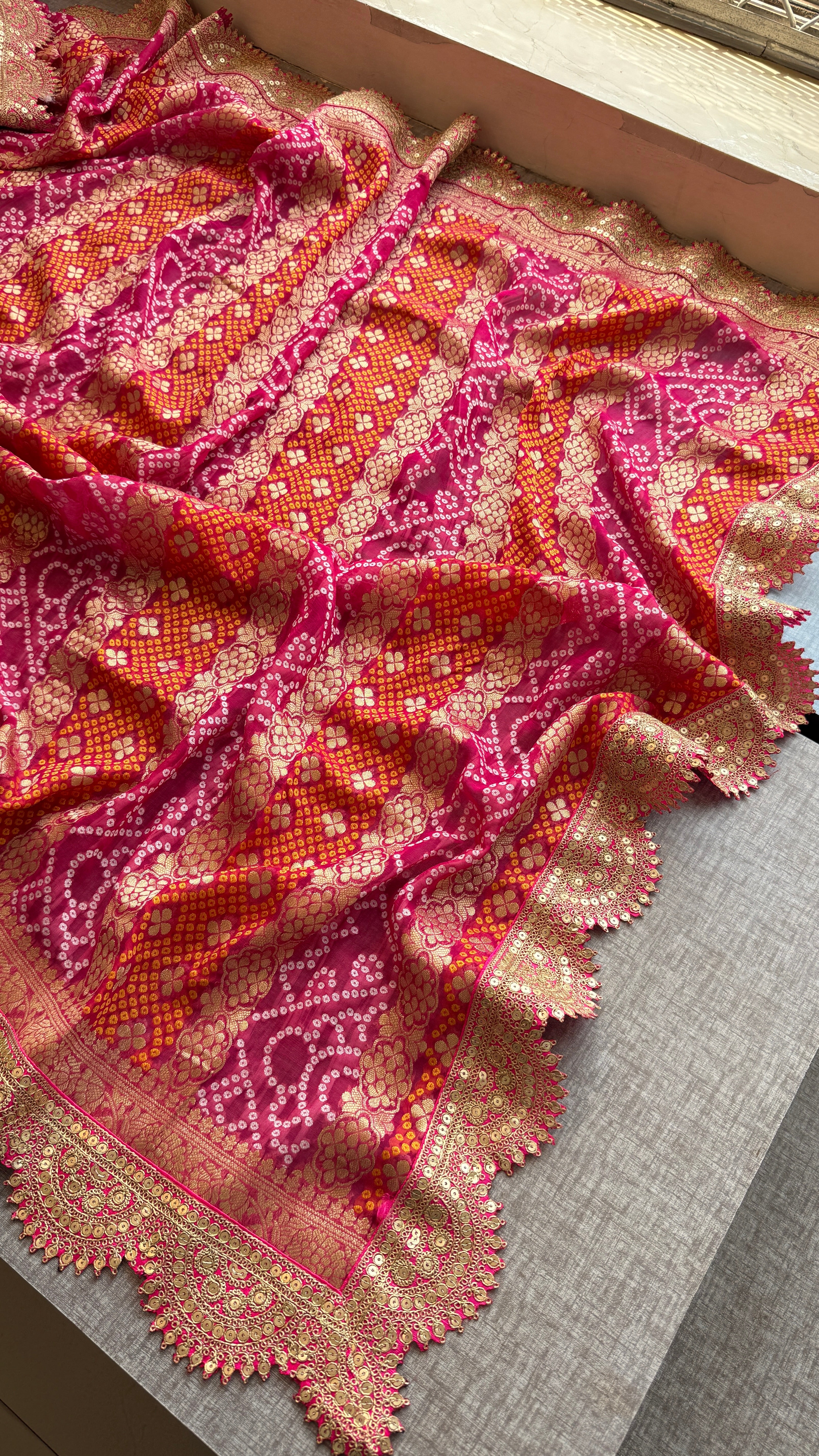Rani Bandhani Banarasi Dupatta