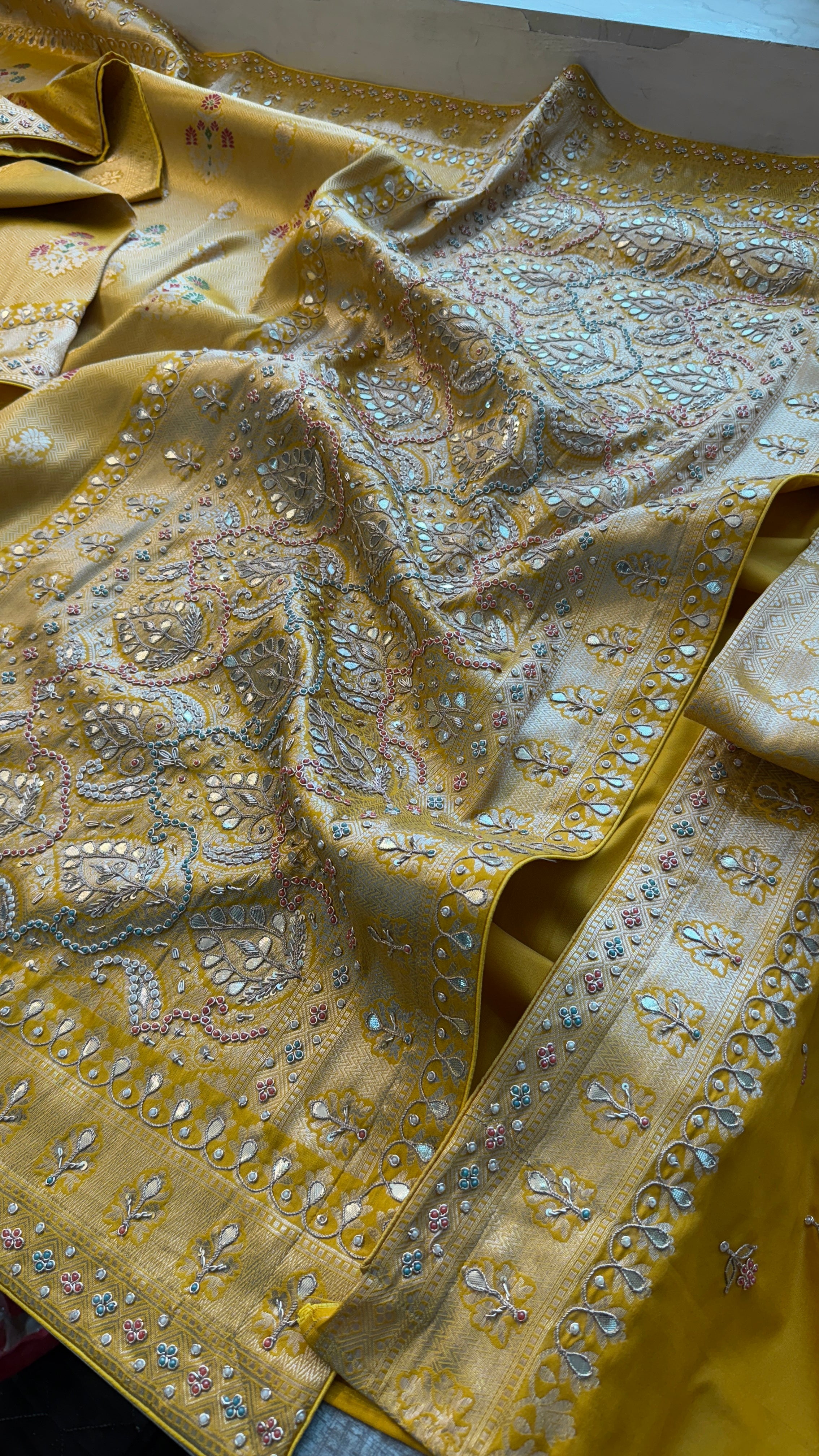 Pure Kanjivaram Meena Banarasi Weaving Saree