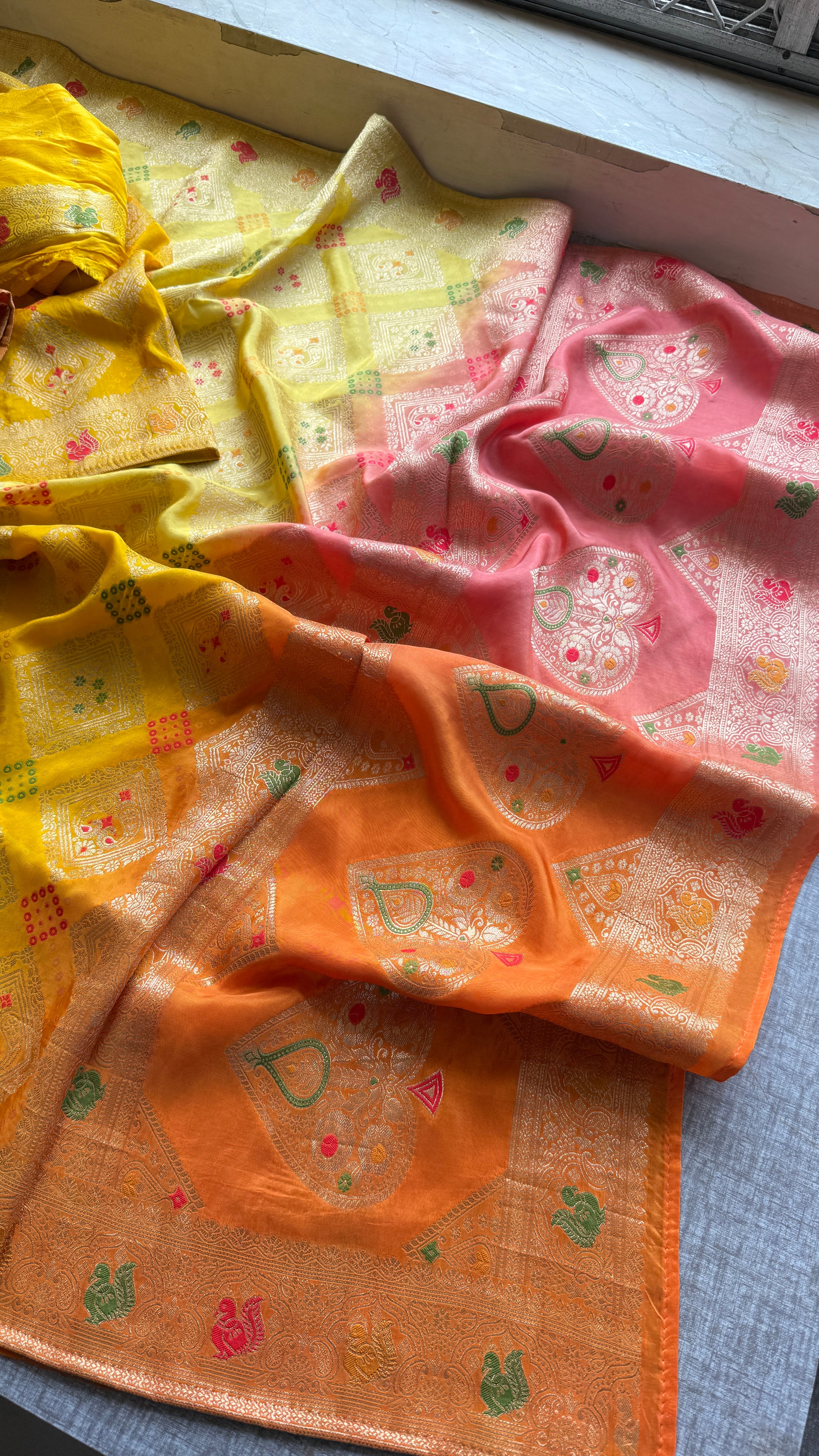 Pure Munga silk banarasi weaving