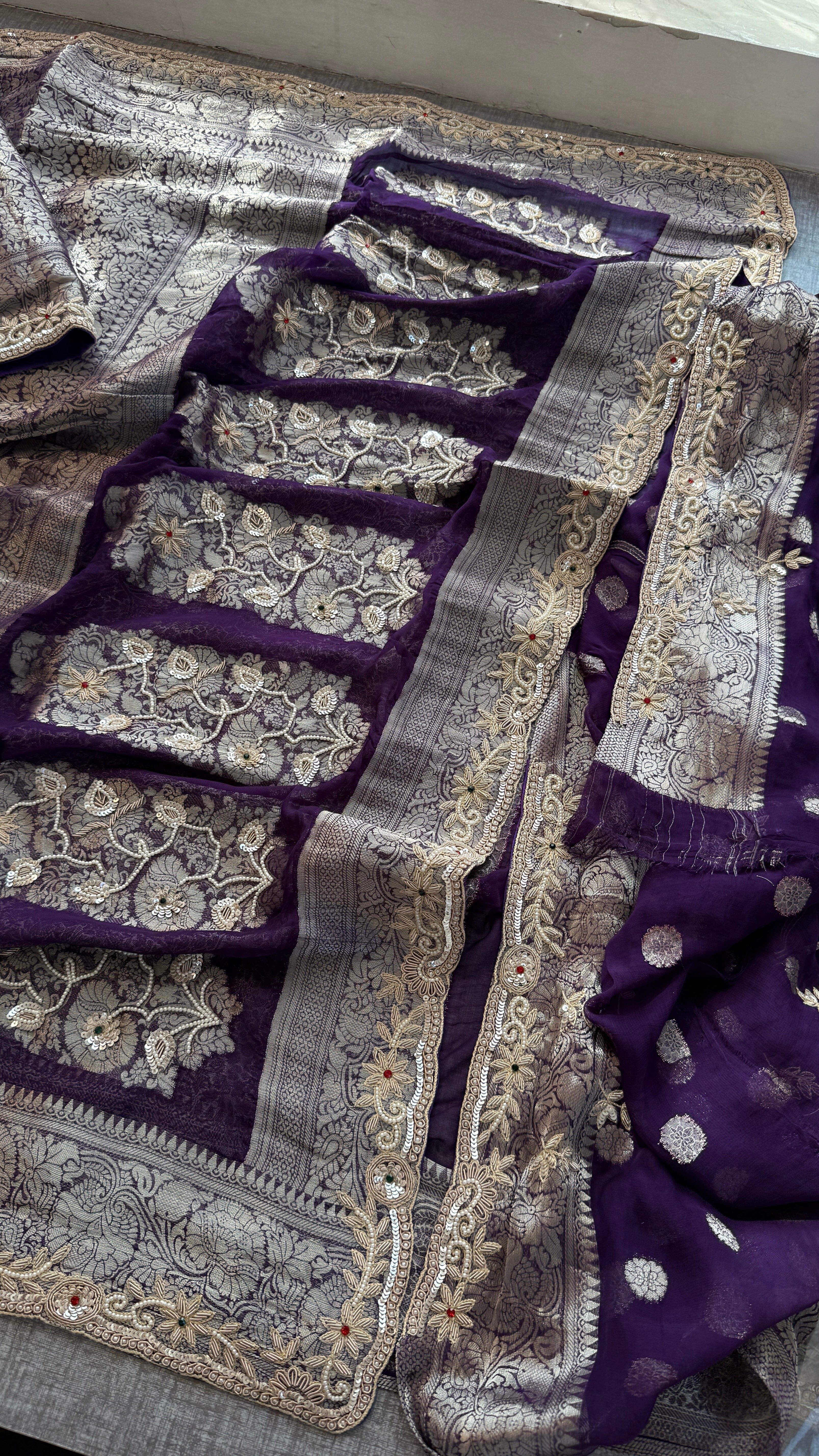 Khaddi georgette saree