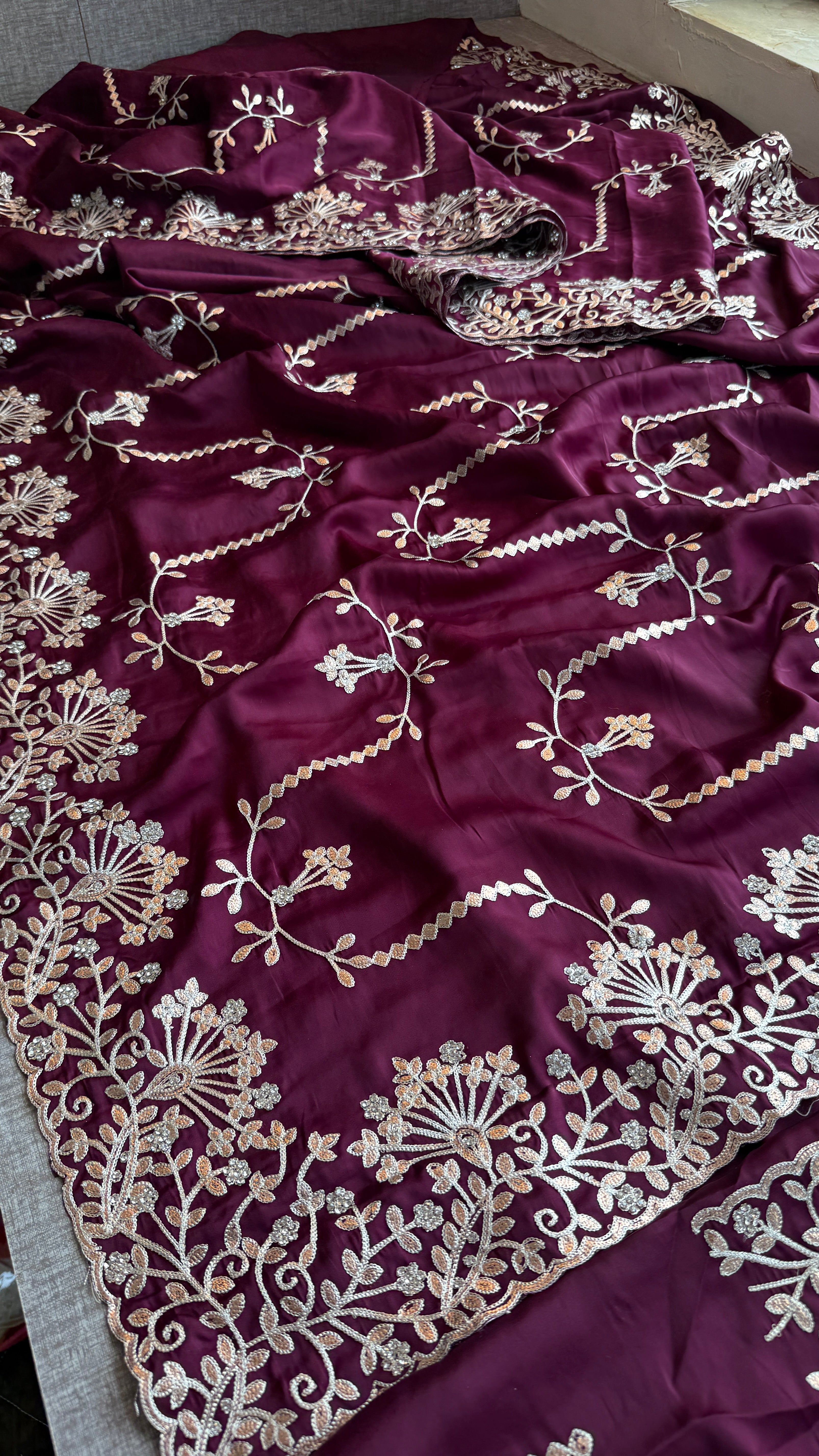 Pure Satin Silk Saree