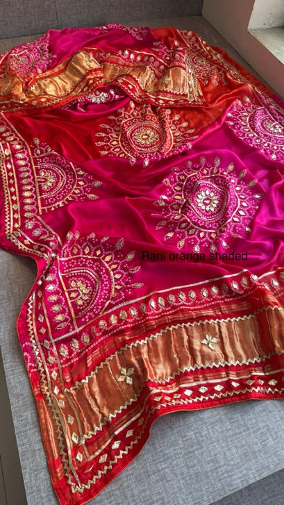 Gajji Silk Dupatta with Sikhiya Gotta Work – Soft Festive Designer Dupatta