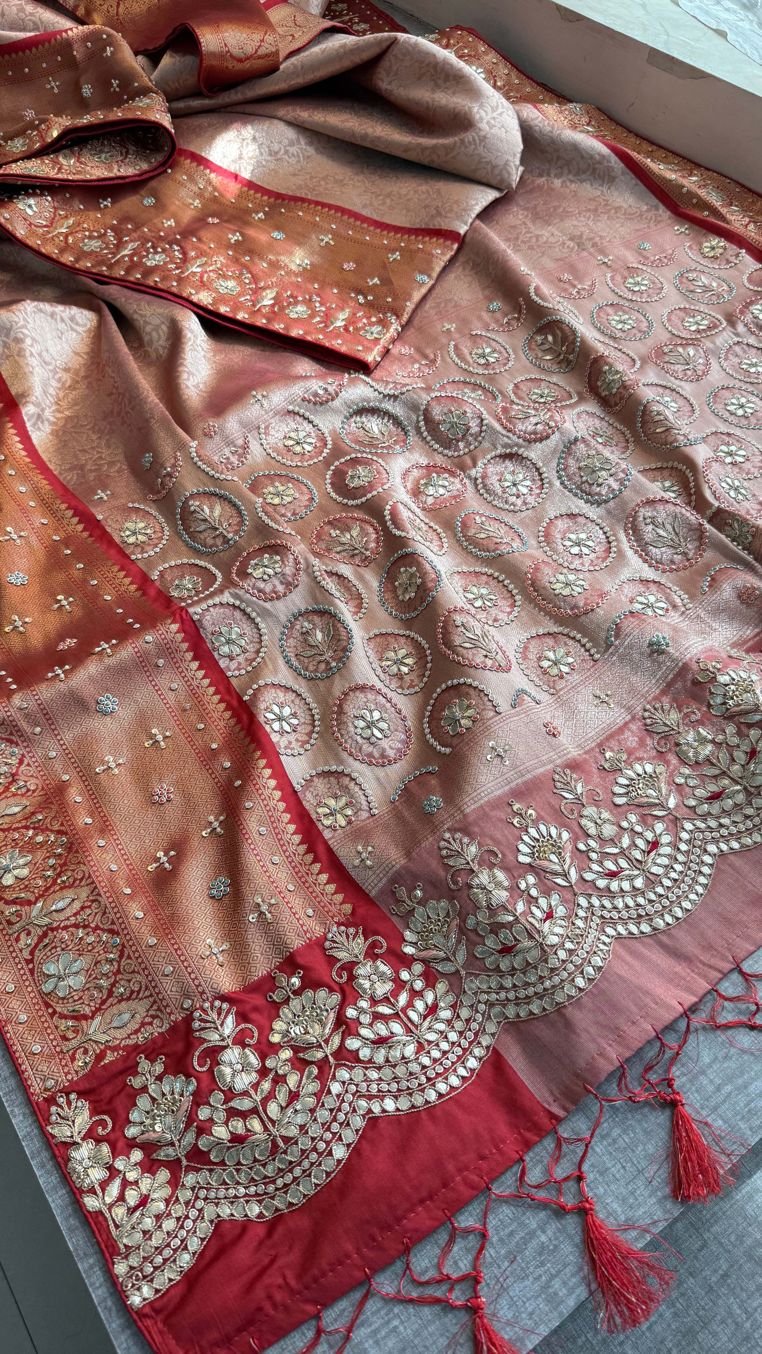 Kanjivaram meena banarasi weaving silk saree