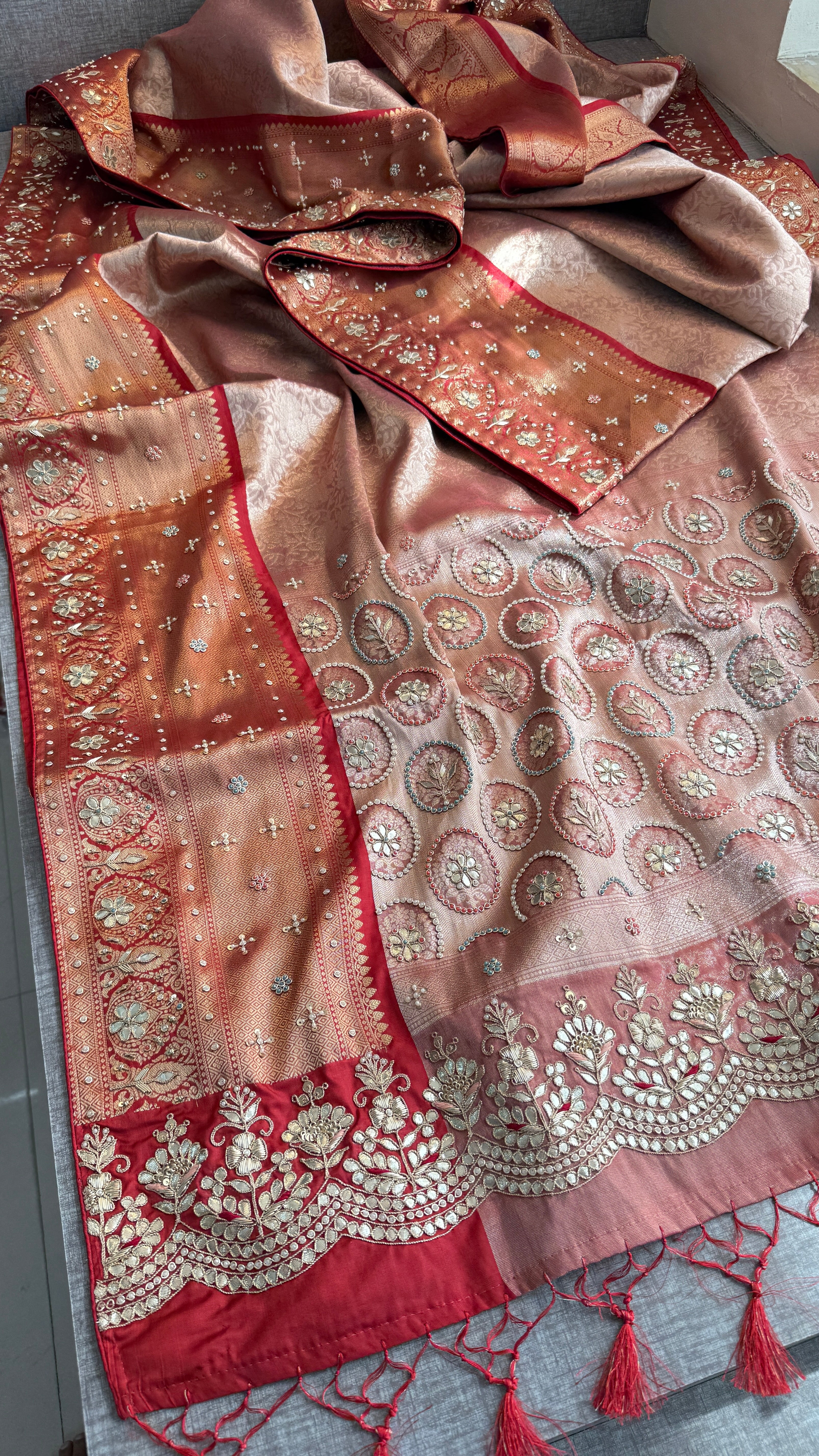 Kanjivaram meena banarasi weaving silk saree