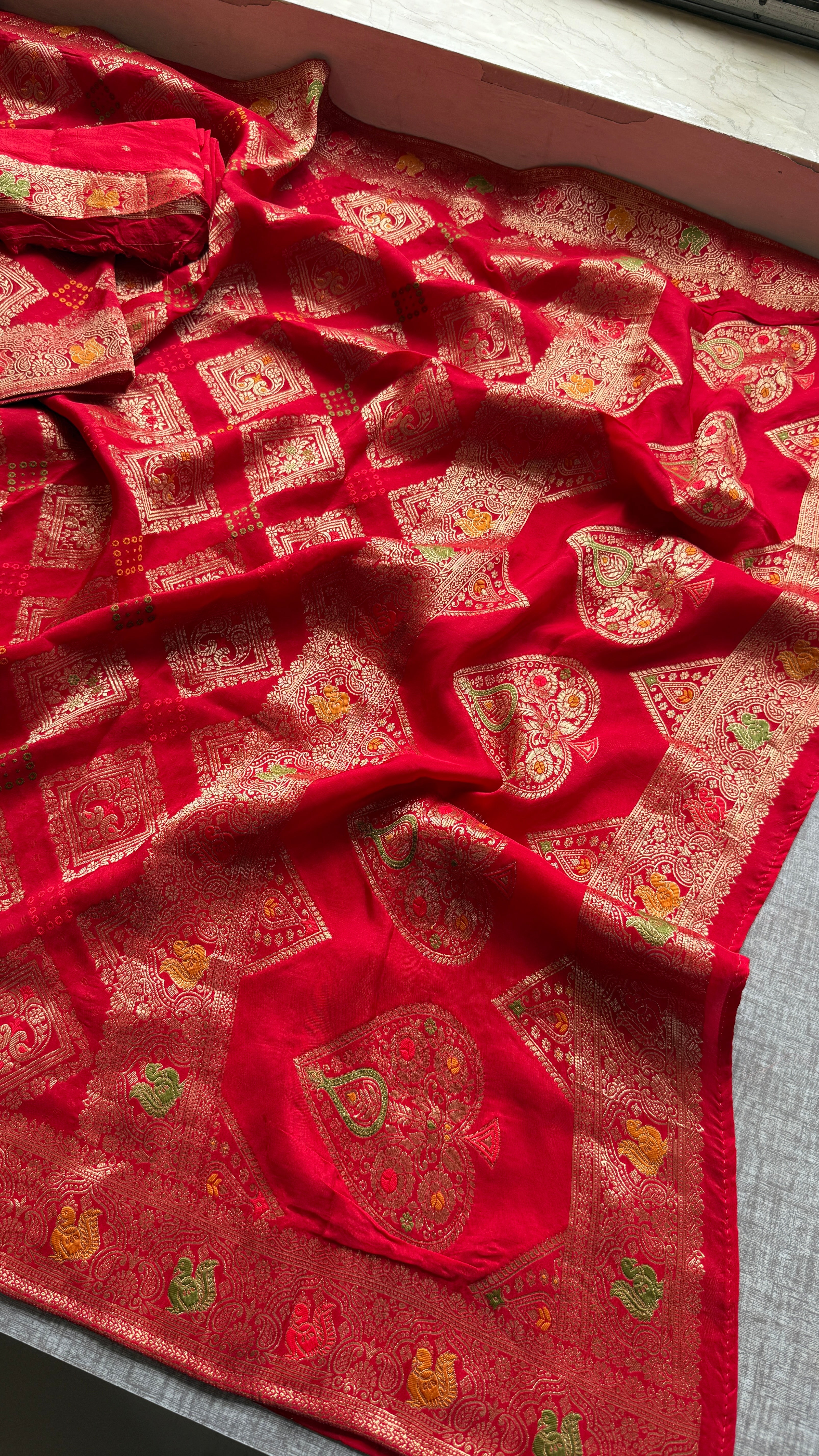 Pure Munga silk banarasi weaving