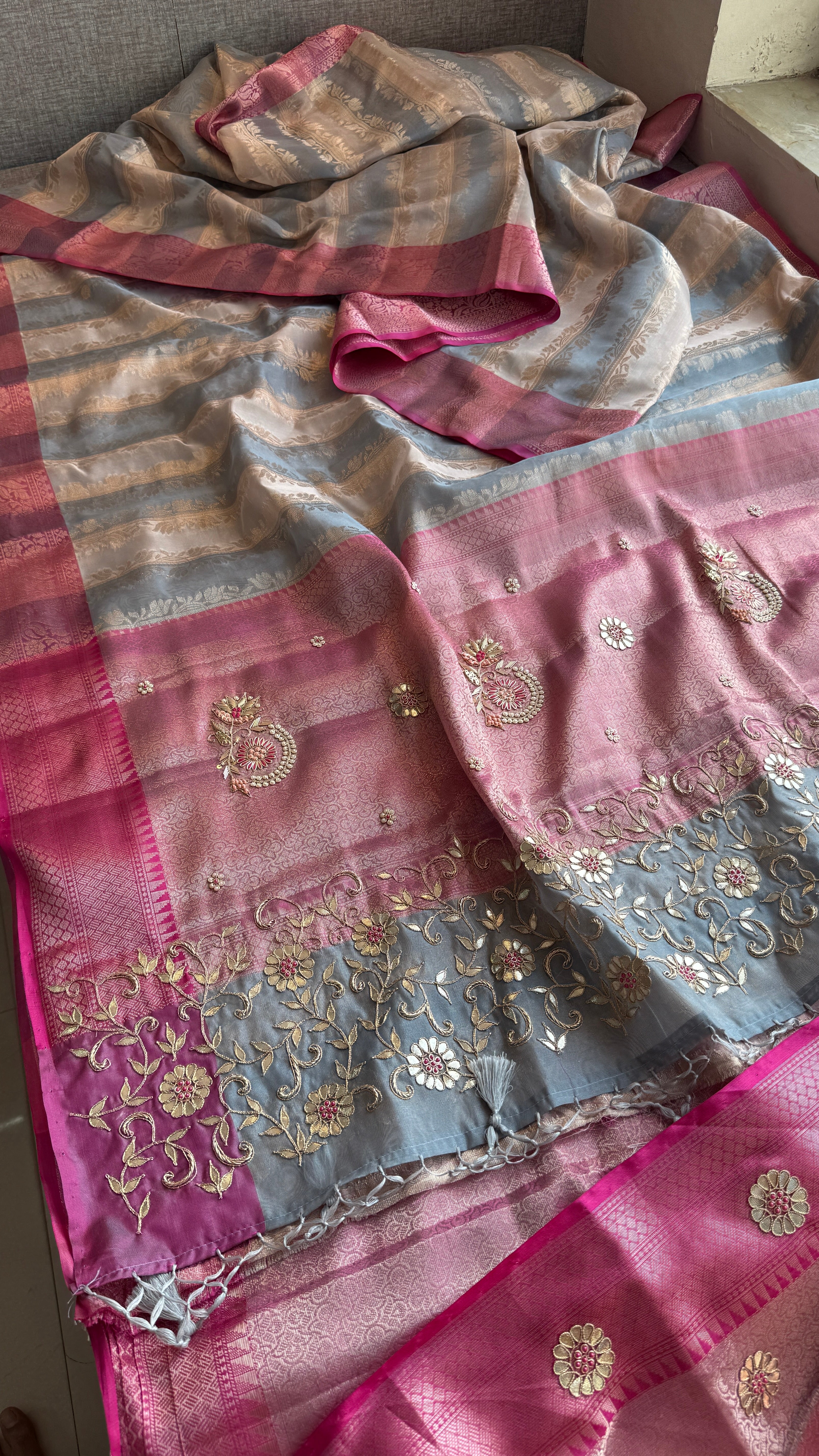 Pure Soft Tissue Silk Saree With heavy Pallav