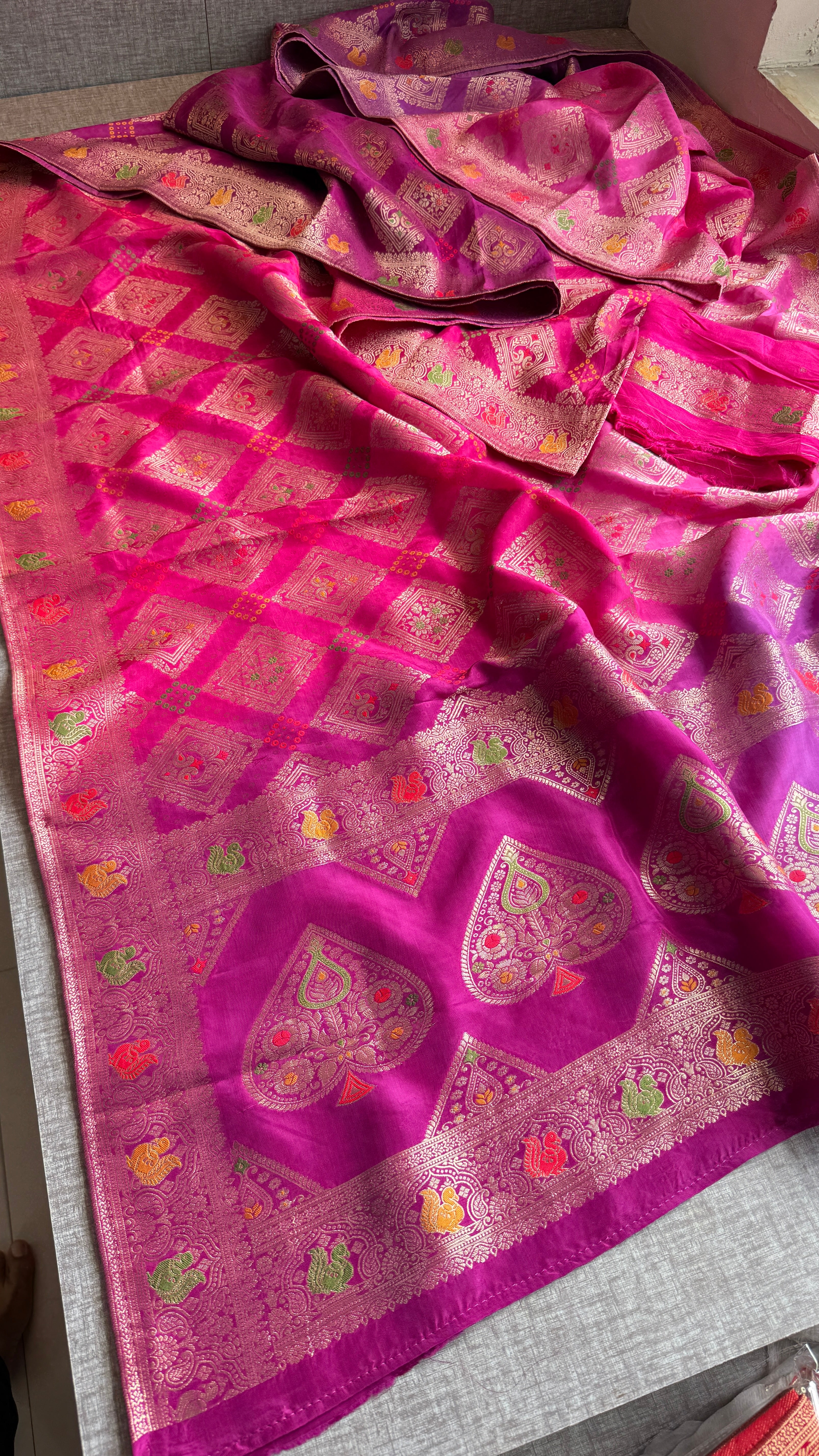 Pure Munga silk banarasi weaving