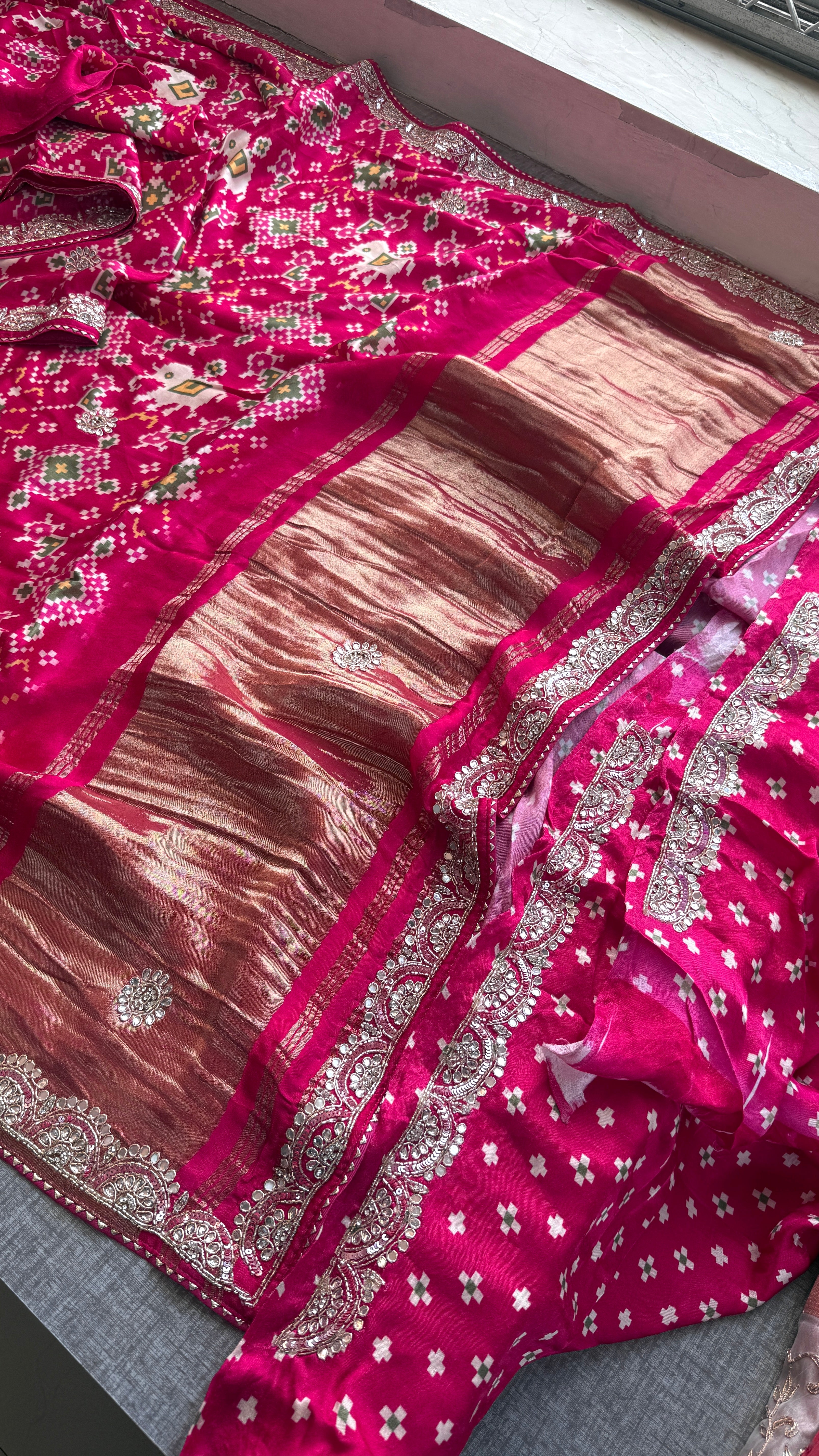 Pure patola silk Saree with elephant motif