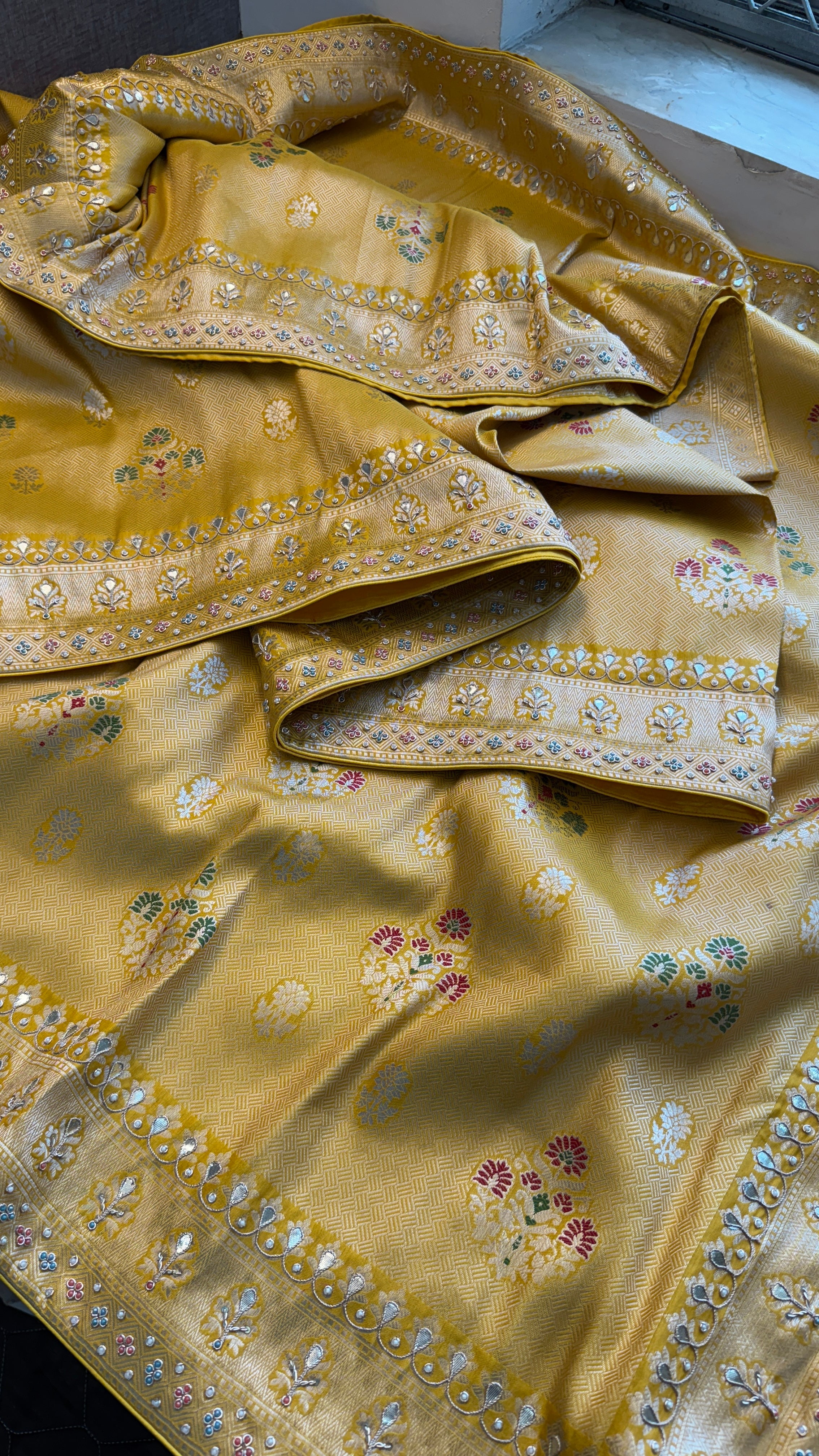 Pure Kanjivaram Meena Banarasi Weaving Saree