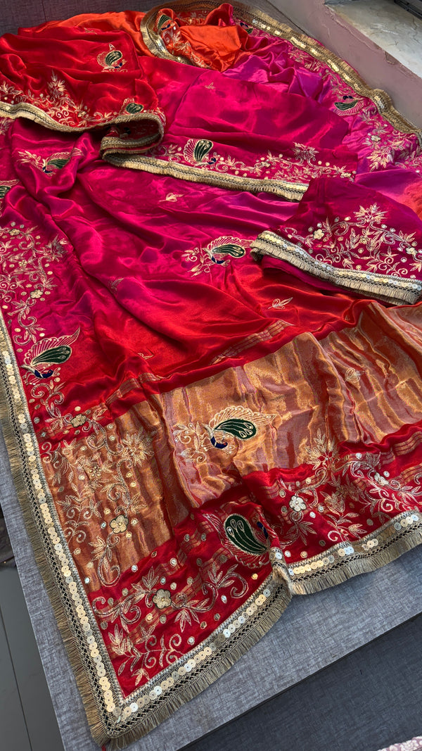 Pure Gajji Silk saree