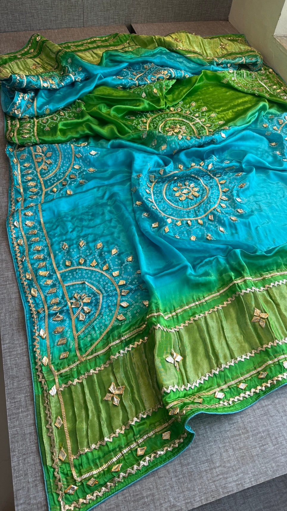 Gajji Silk Dupatta with Sikhiya Gotta Work – Soft Festive Designer Dupatta