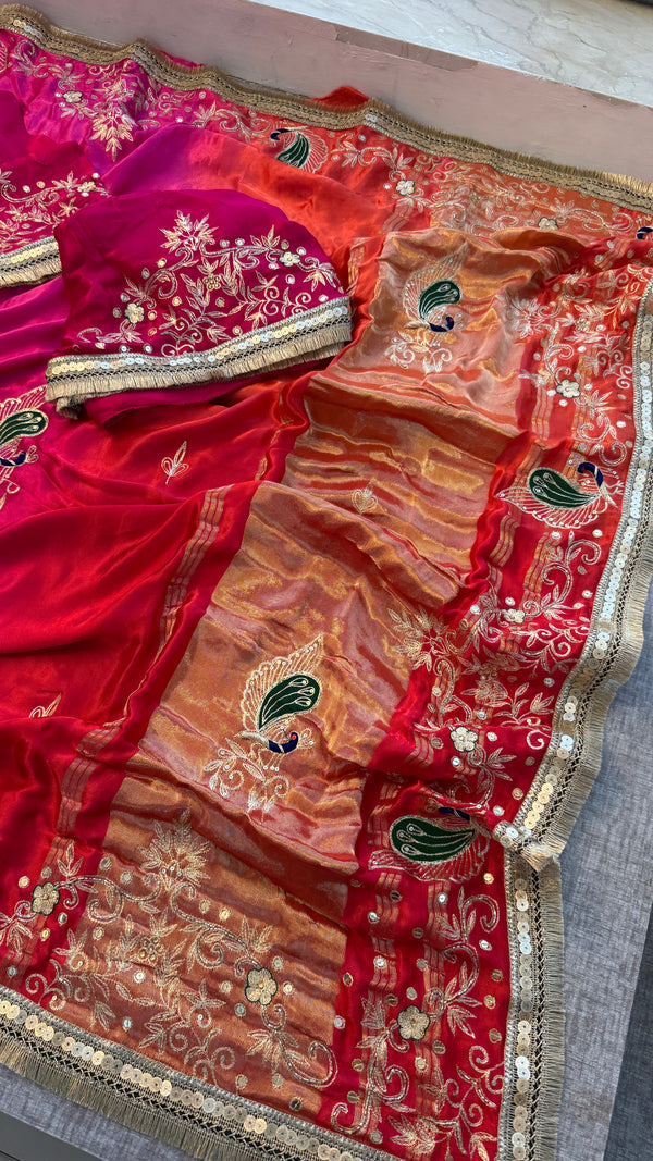 Pure Gajji Silk saree