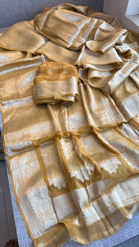 Khaddi Georgette Banarasi Saree with Zari Weaving | Soft Lightweight & Easy Drape | Elegant Saree