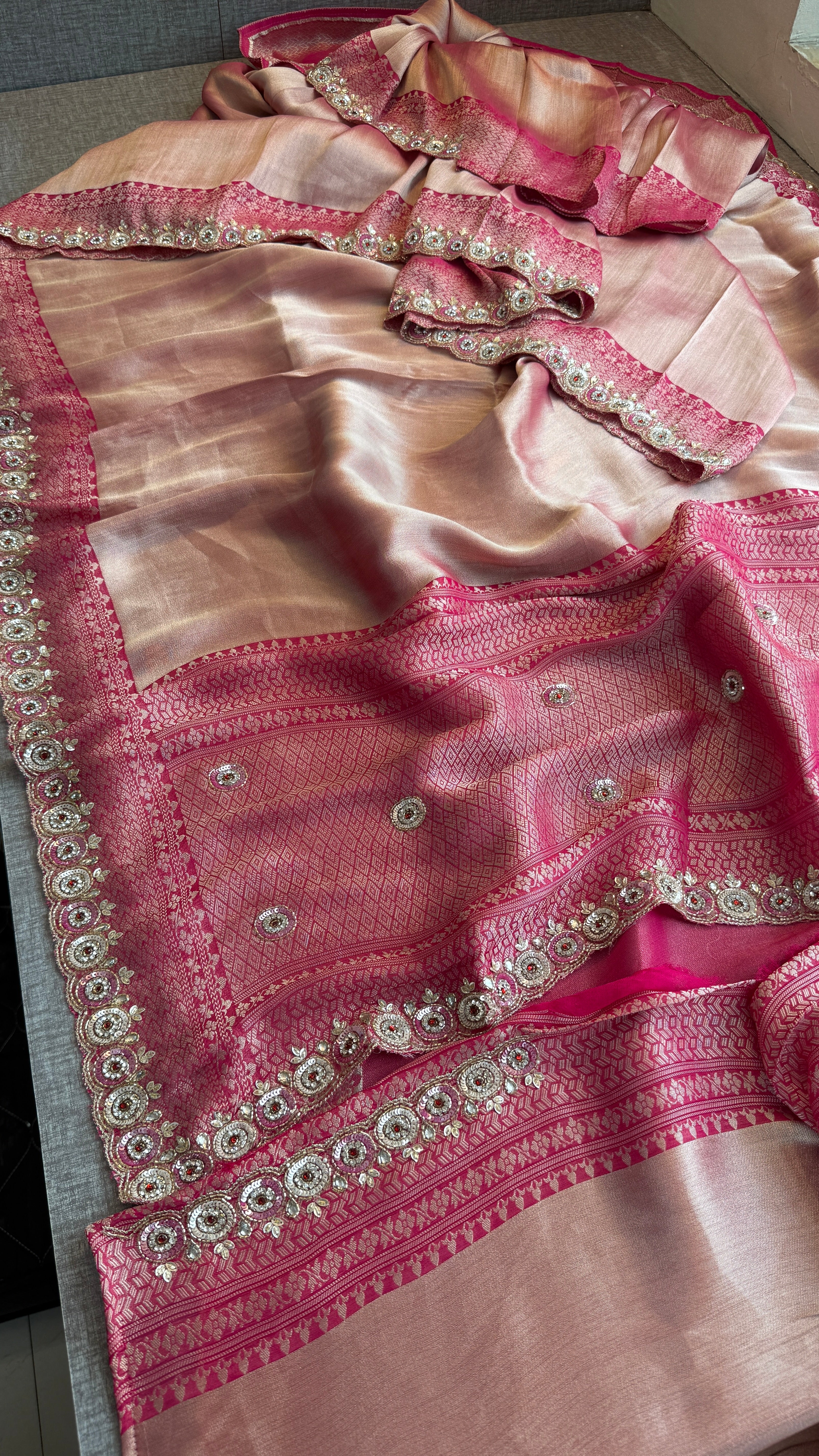 Khaddi georgette banarasi weaving