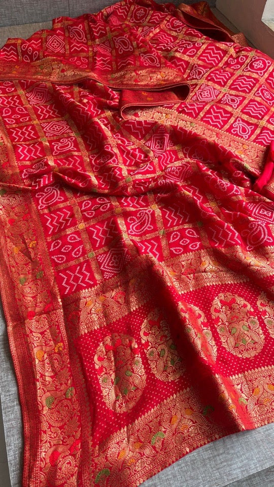 Pure Khaddi Georgette Banarasi Zari Weaving Saree – Royal Purple Designer Banarasi Silk Saree for Wedding & Festive Wear