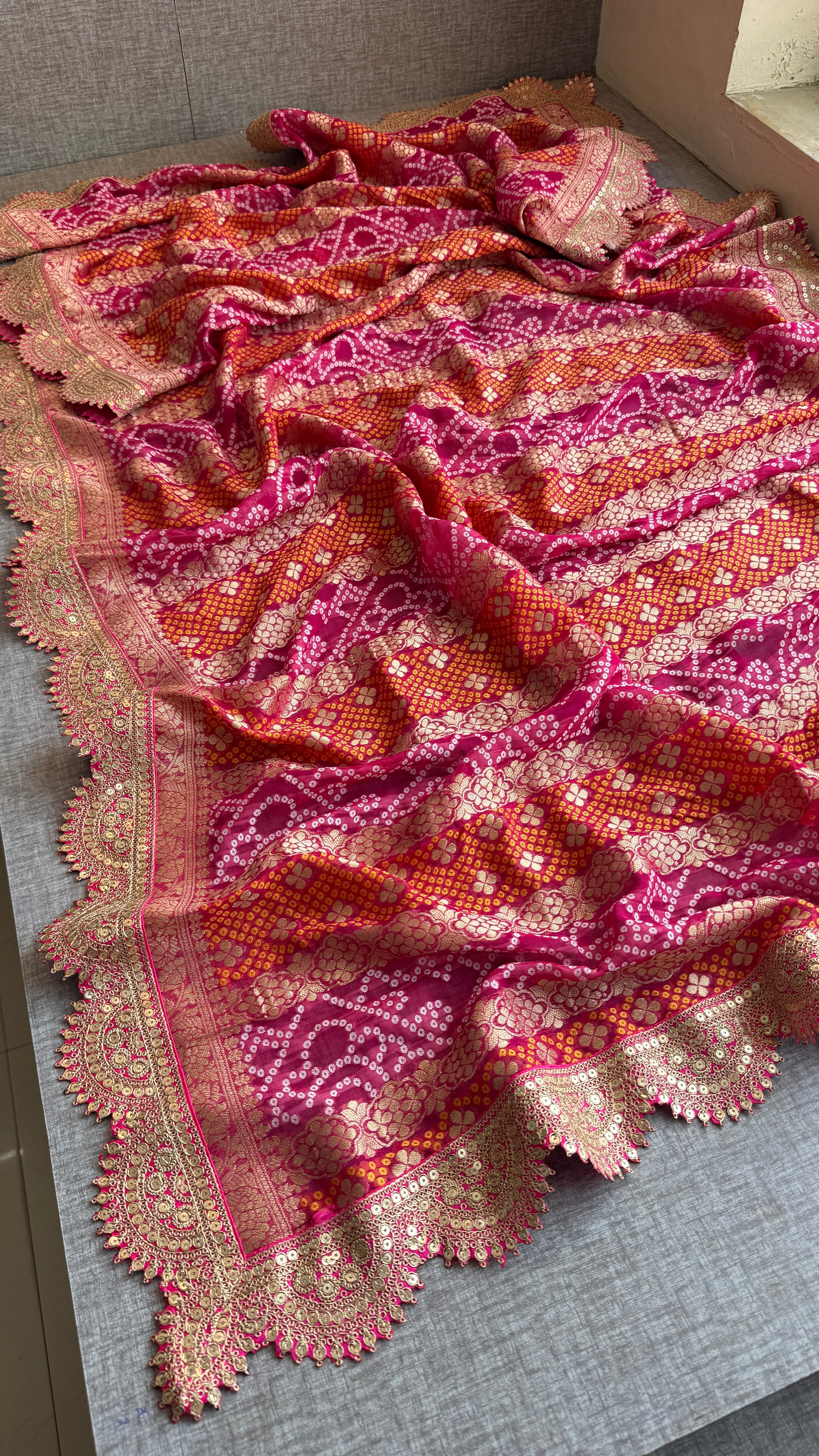 Rani Bandhani Banarasi Dupatta