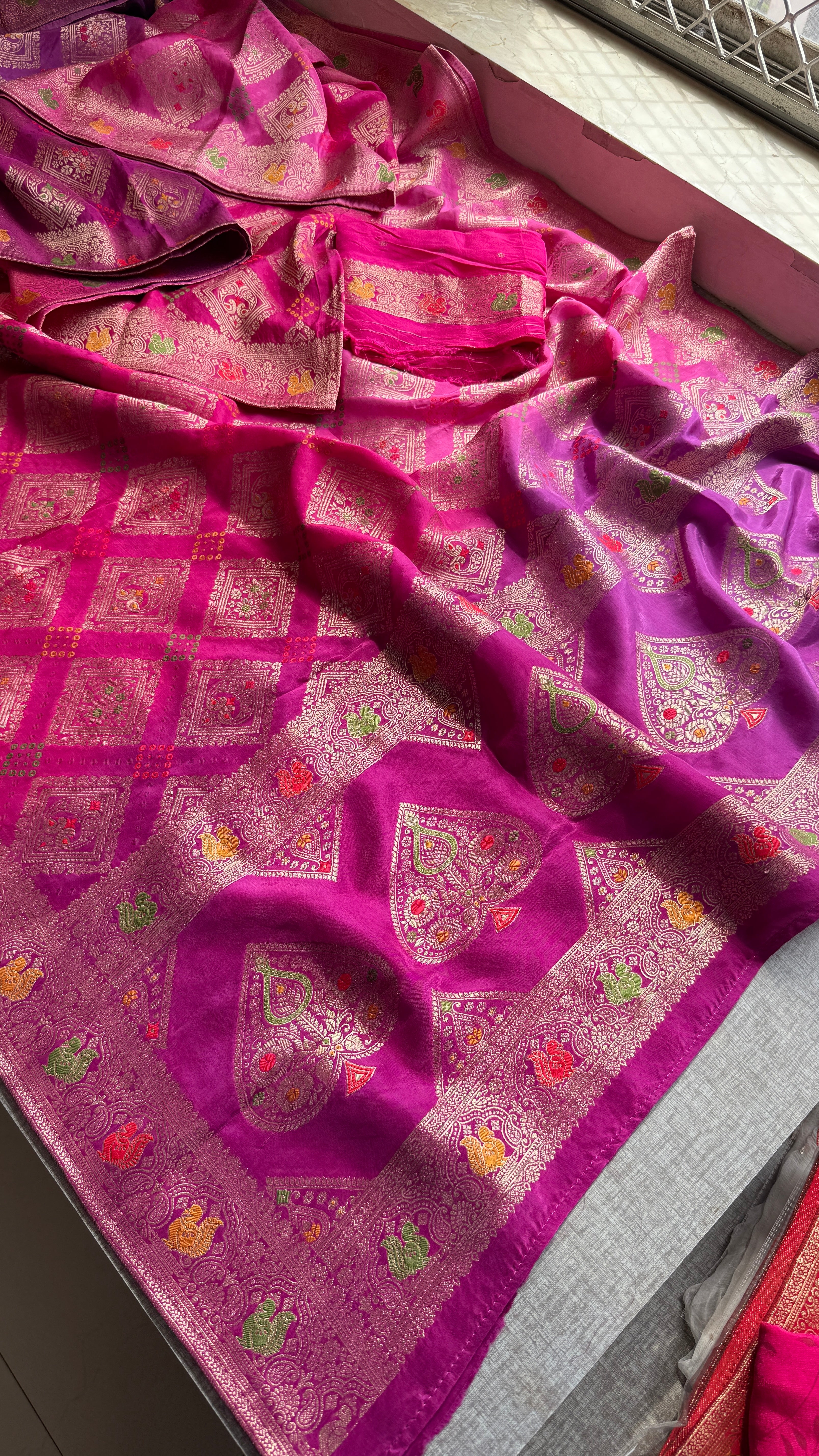 Pure Munga silk banarasi weaving
