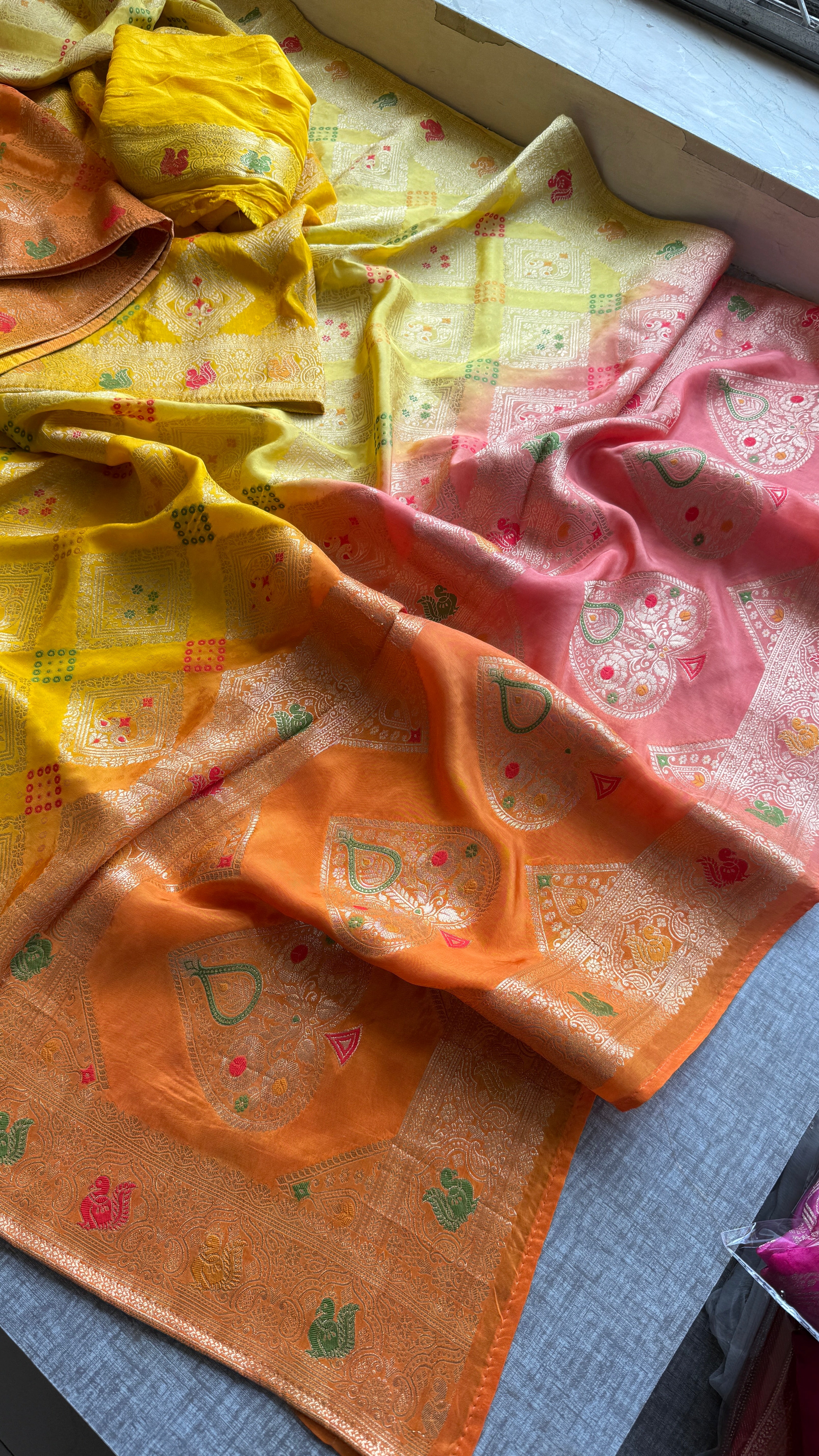 Pure Munga silk banarasi weaving