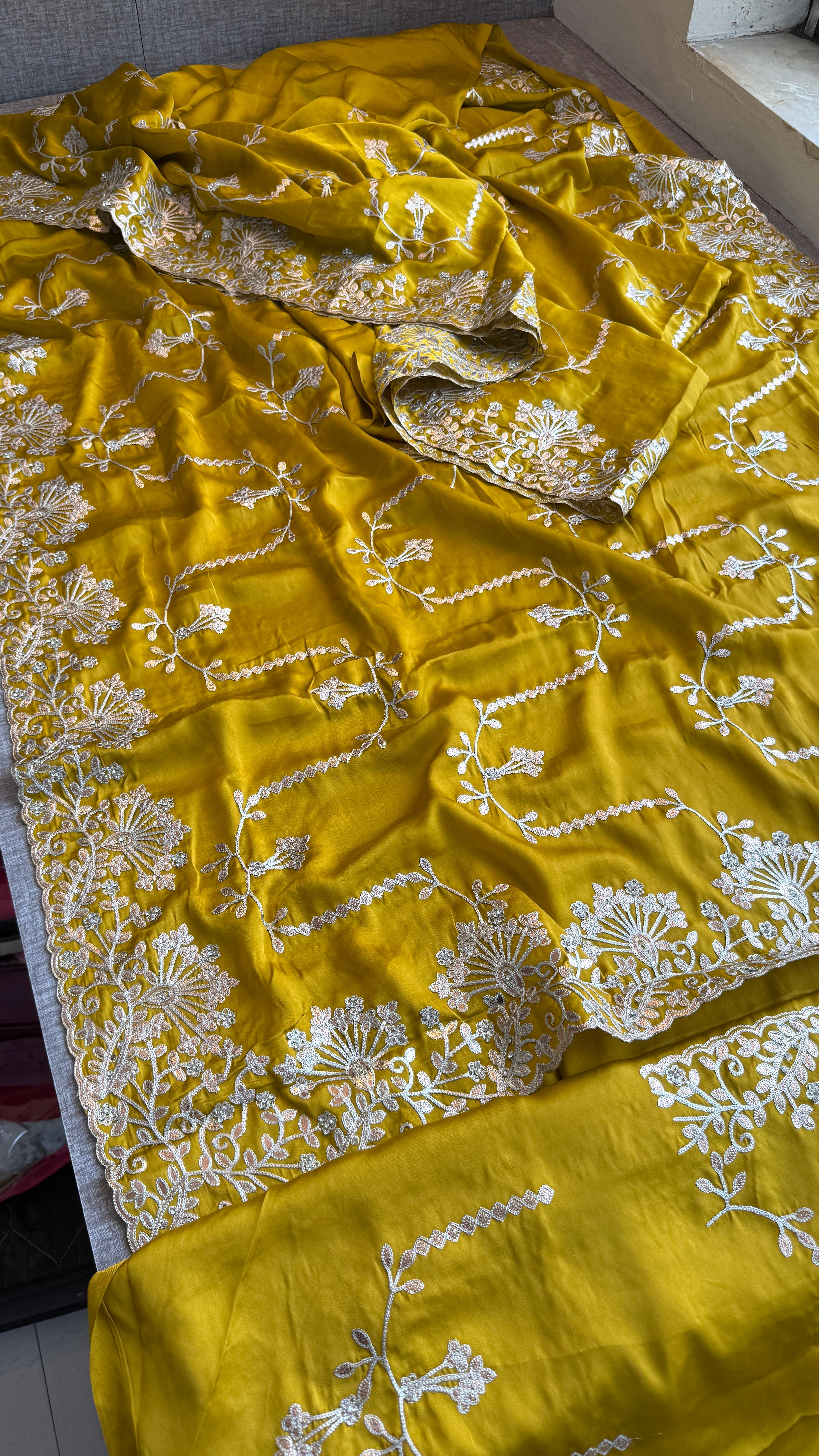 Pure Satin Silk Saree