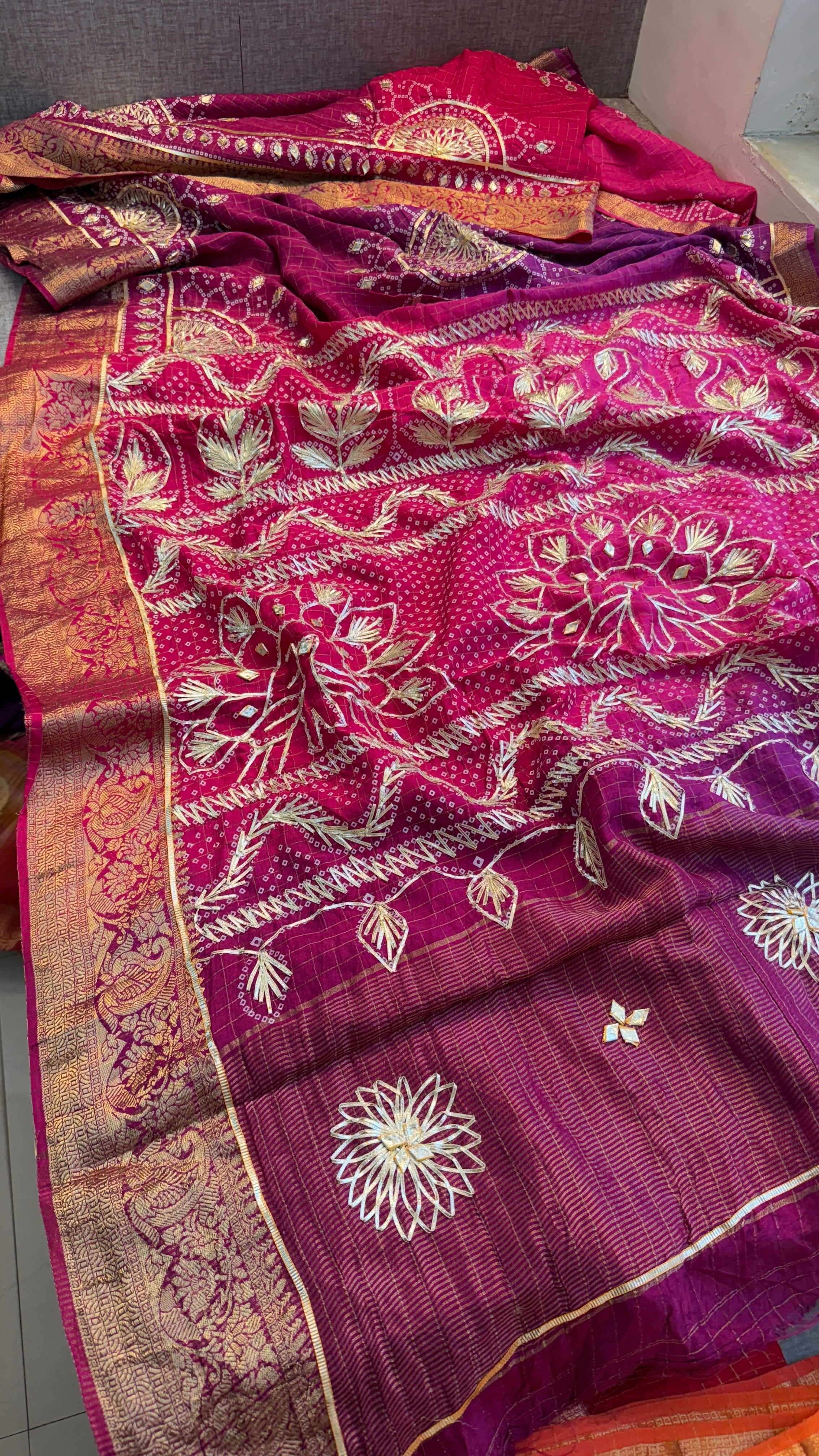Pure Munga Silk Checks Banarasi Weaving