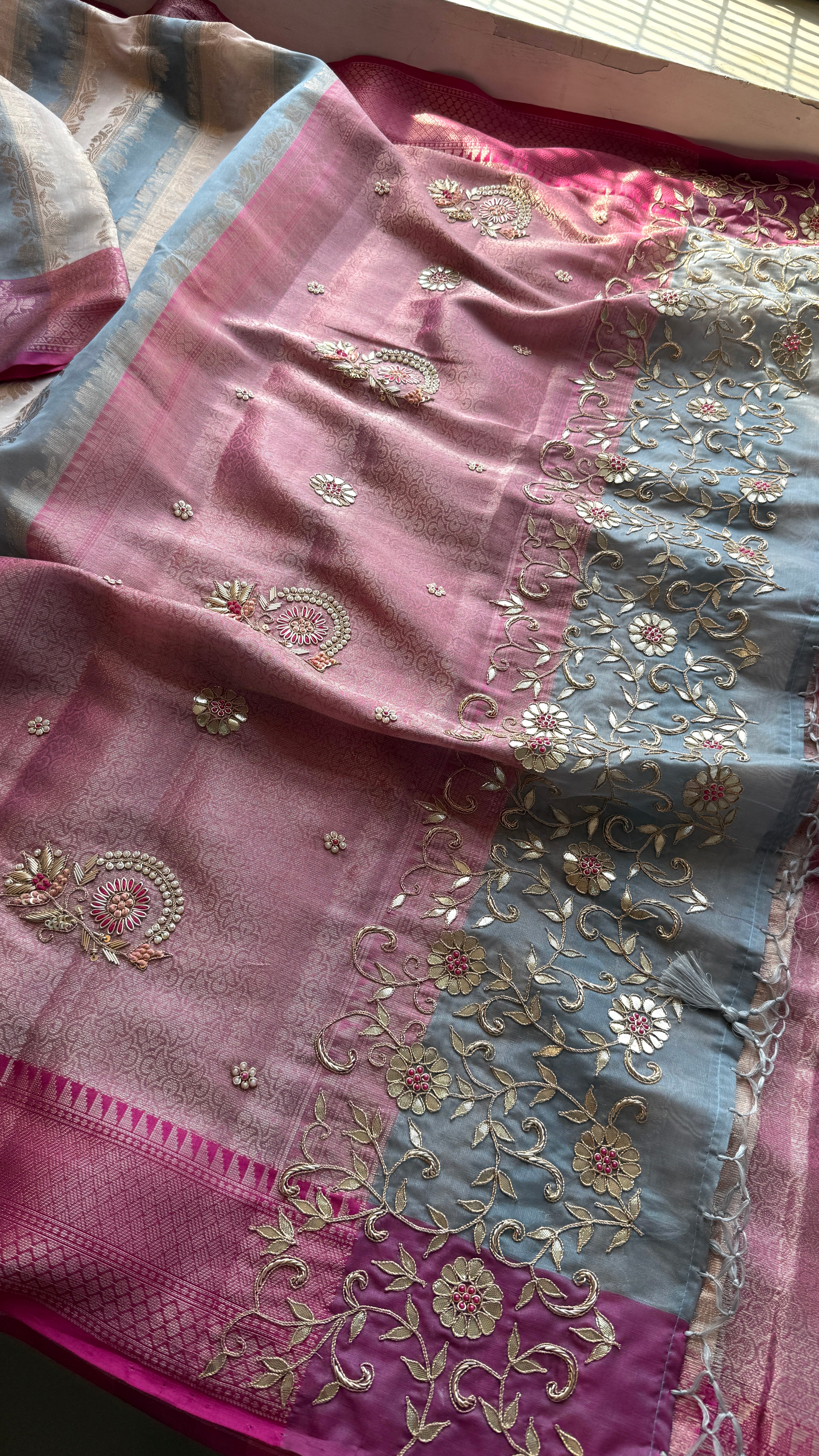 Pure Soft Tissue Silk Saree With heavy Pallav