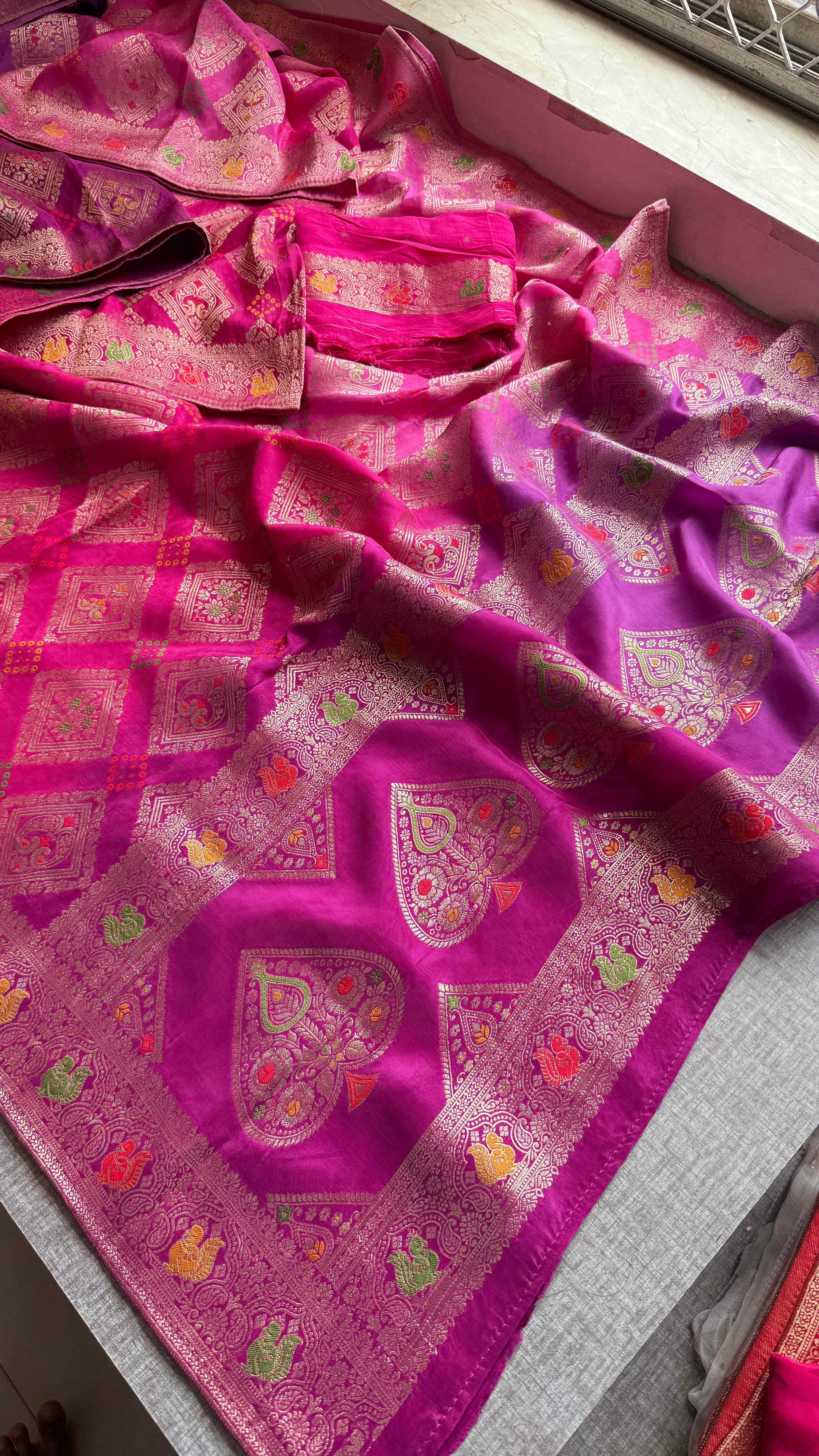Pure Munga silk banarasi weaving
