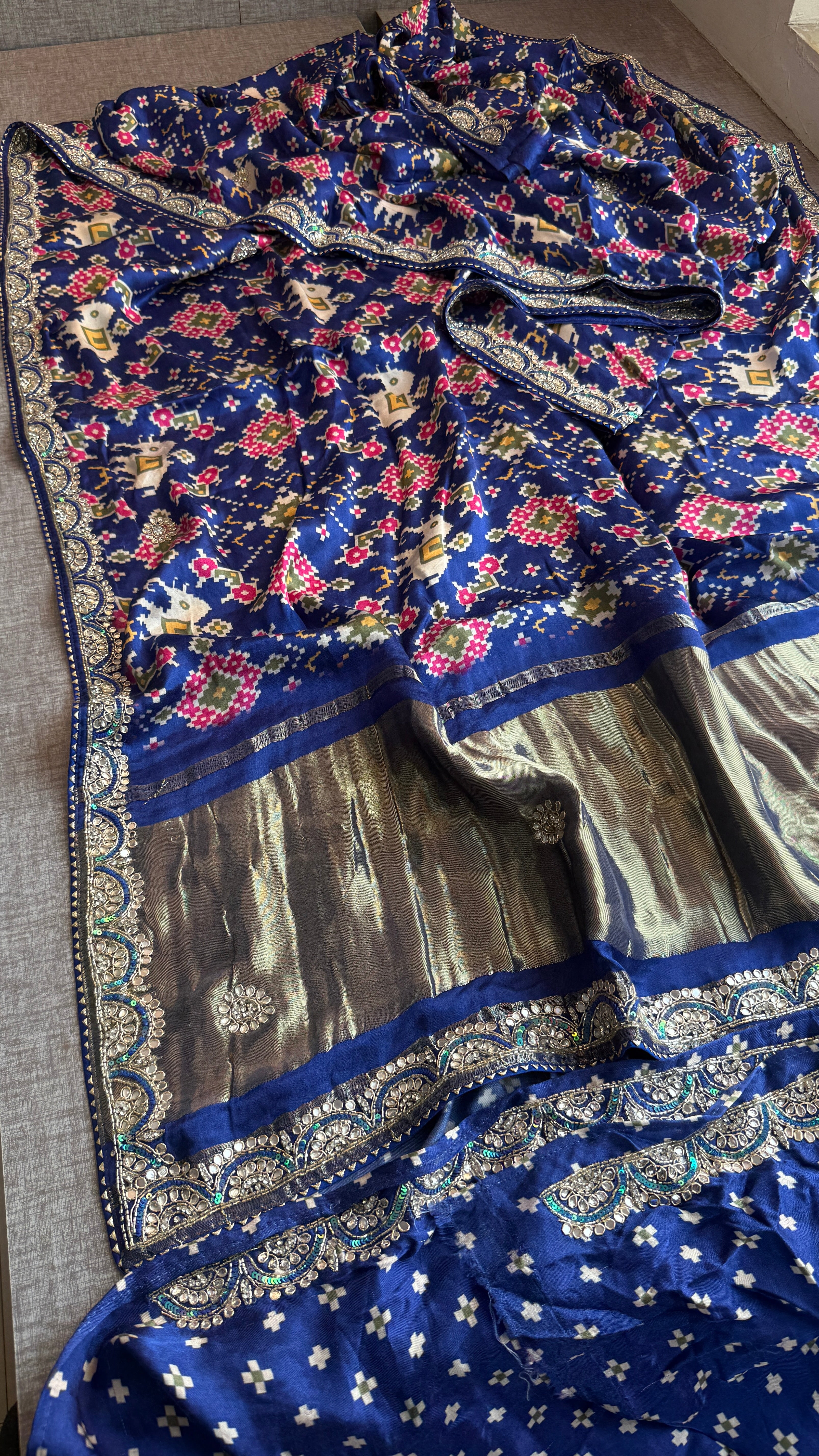 Pure patola silk Saree with elephant motif