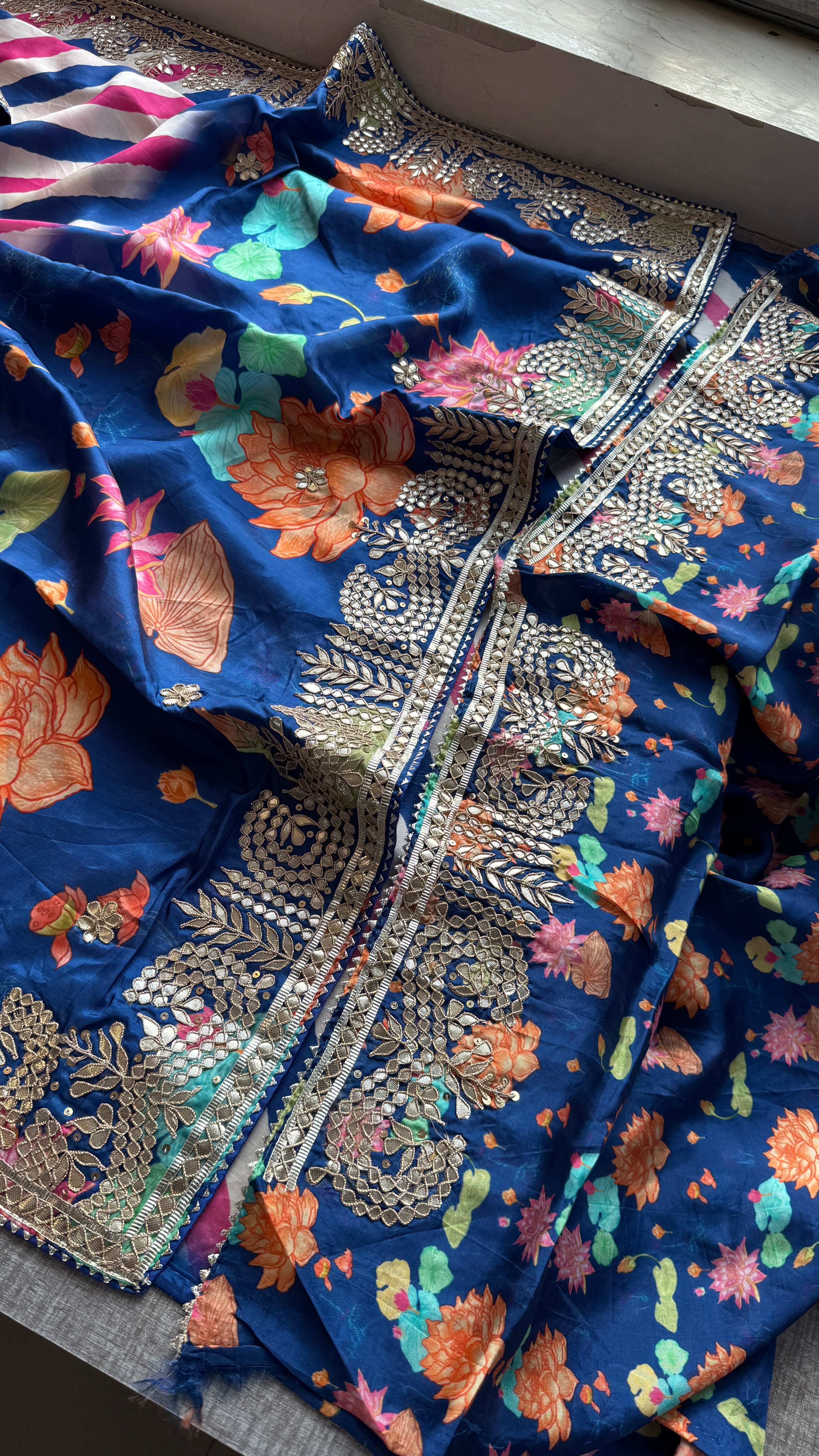 Pure Munga Crepe Silk Leheriya