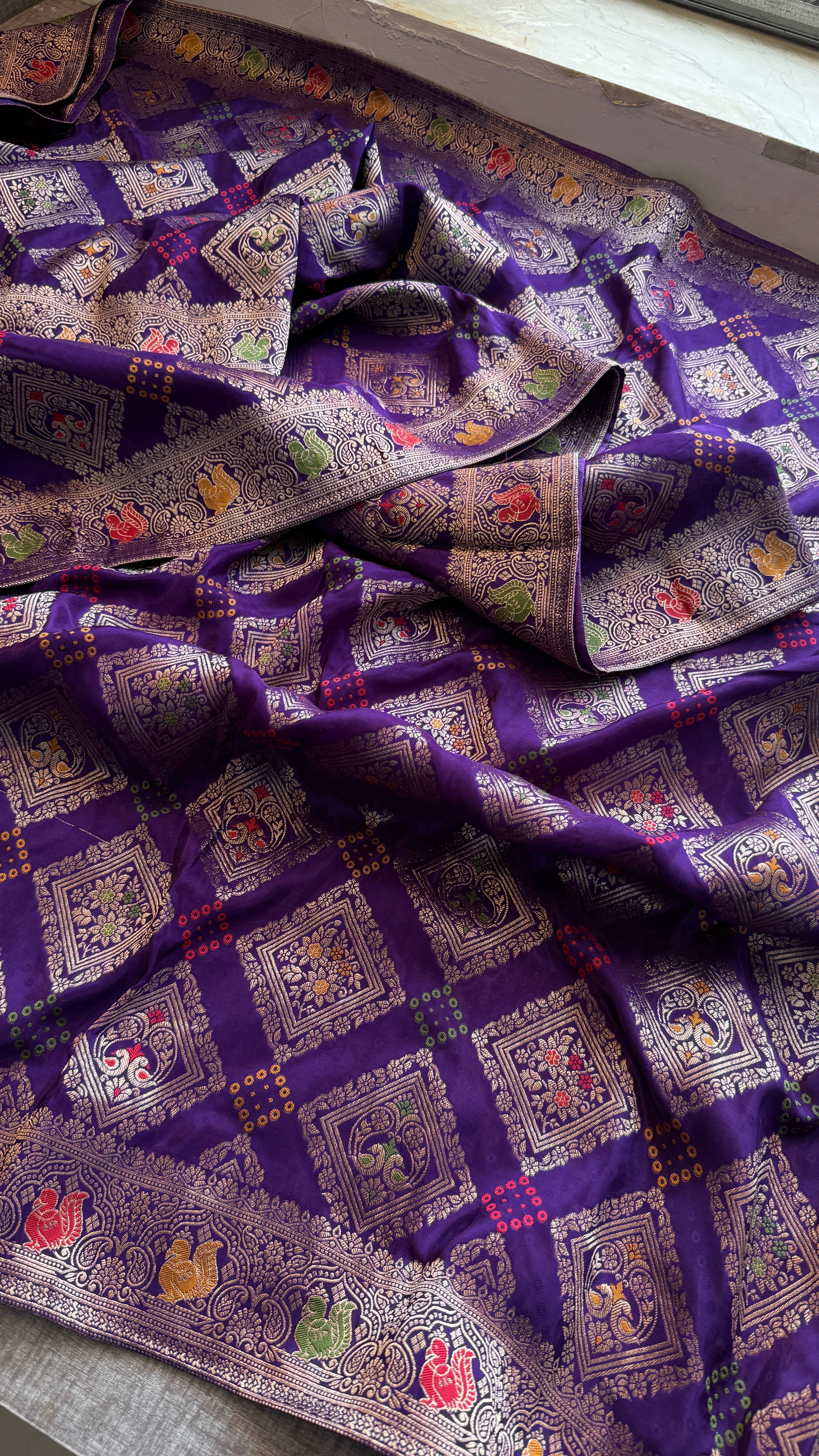 Pure Munga silk banarasi weaving