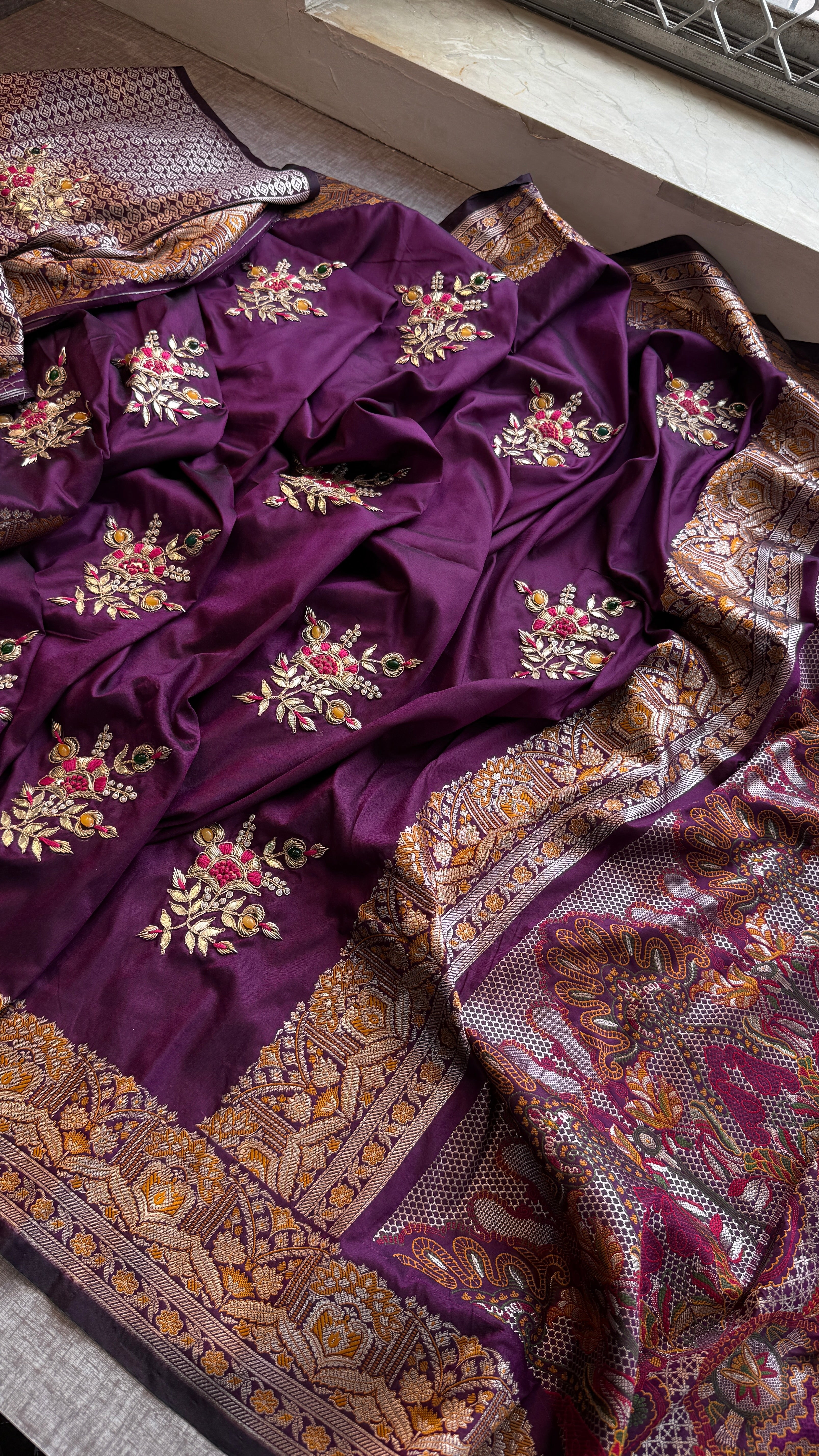 Pure Soft Munga silk Banarasi Saree