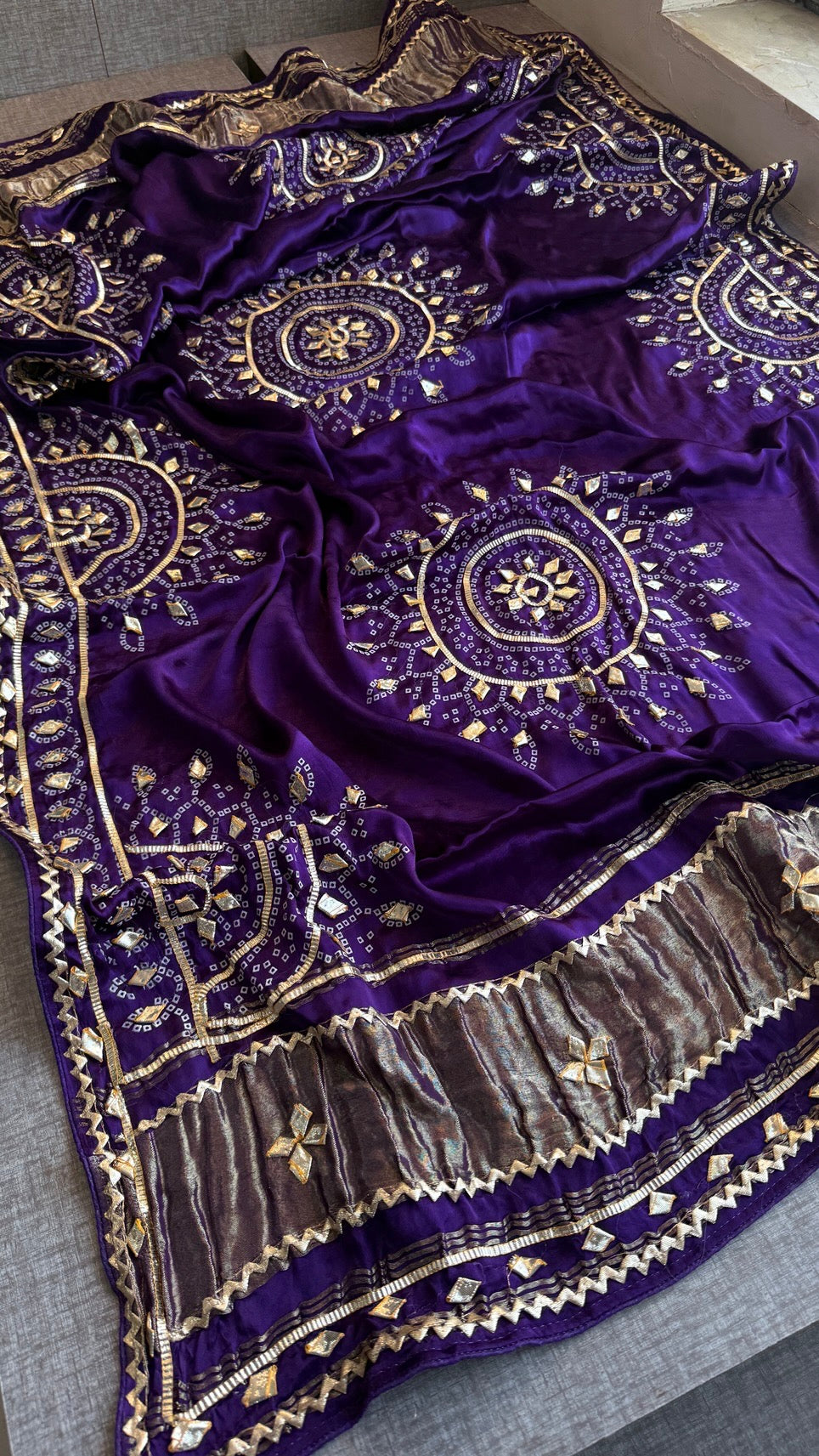 Gajji Silk Dupatta with Sikhiya Gotta Work – Soft Festive Designer Dupatta