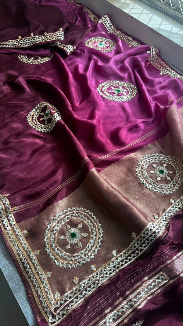 Silk Sikhiya gotapatti Saree