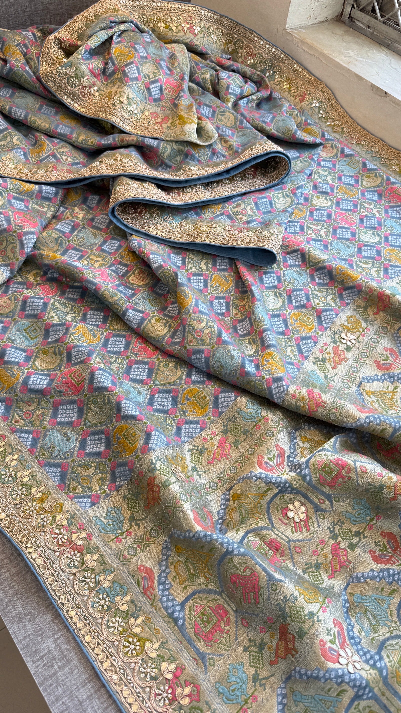 Khaddi Georgette Banarasi Traditional Handloom Zari Woven Indian Ethnic Party