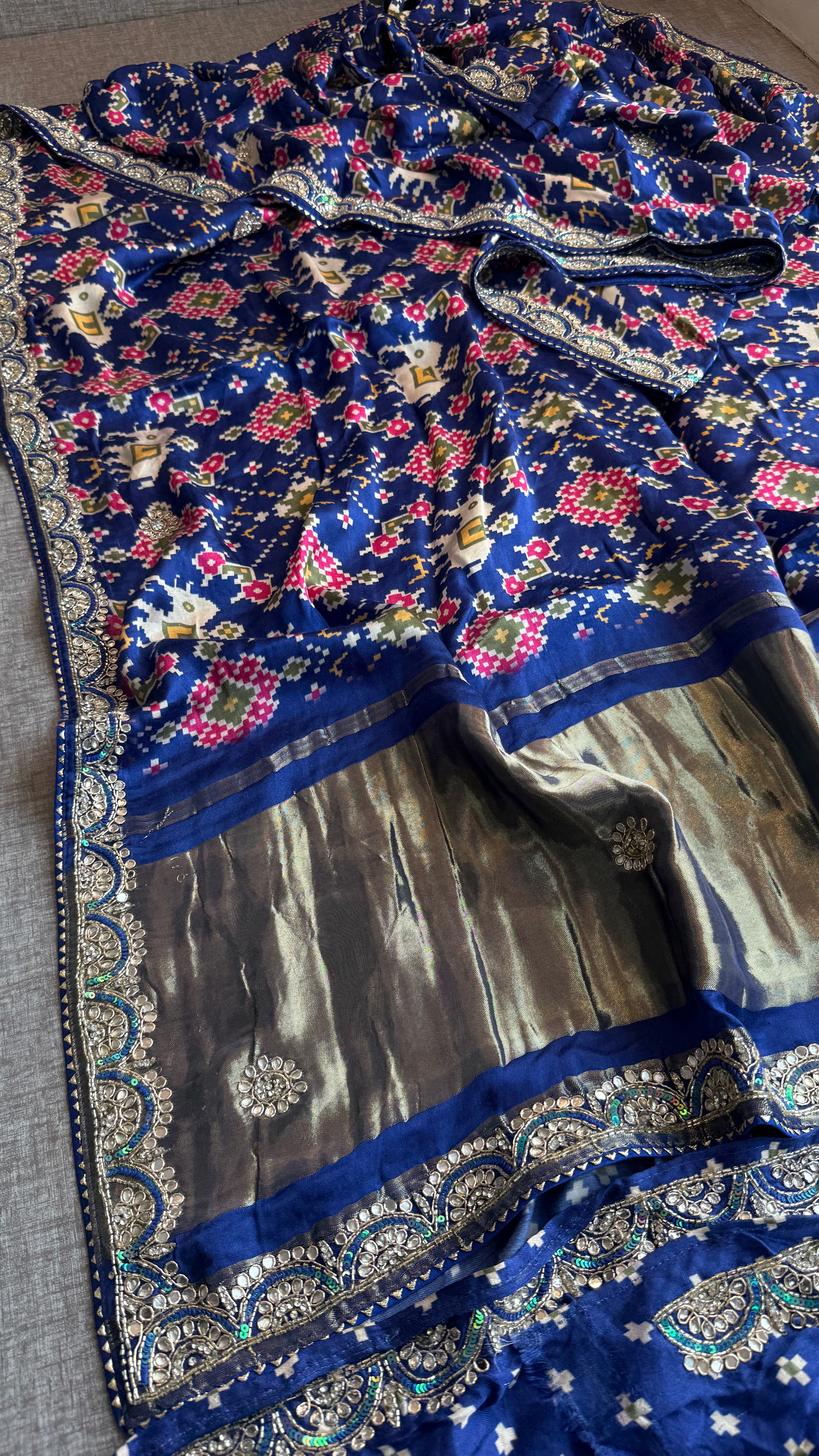 Pure patola silk Saree with elephant motif