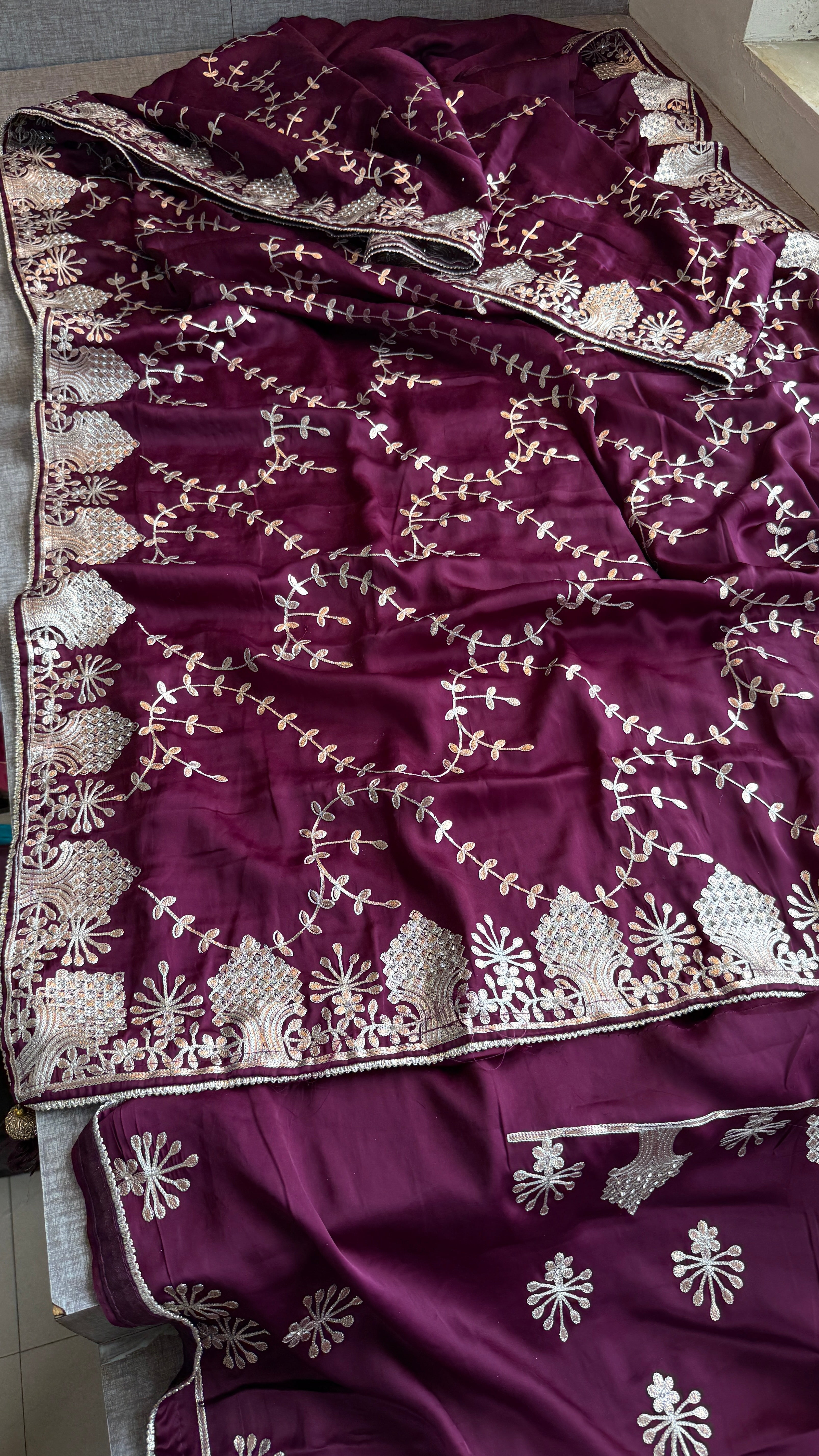 Pure Satin Silk Saree
