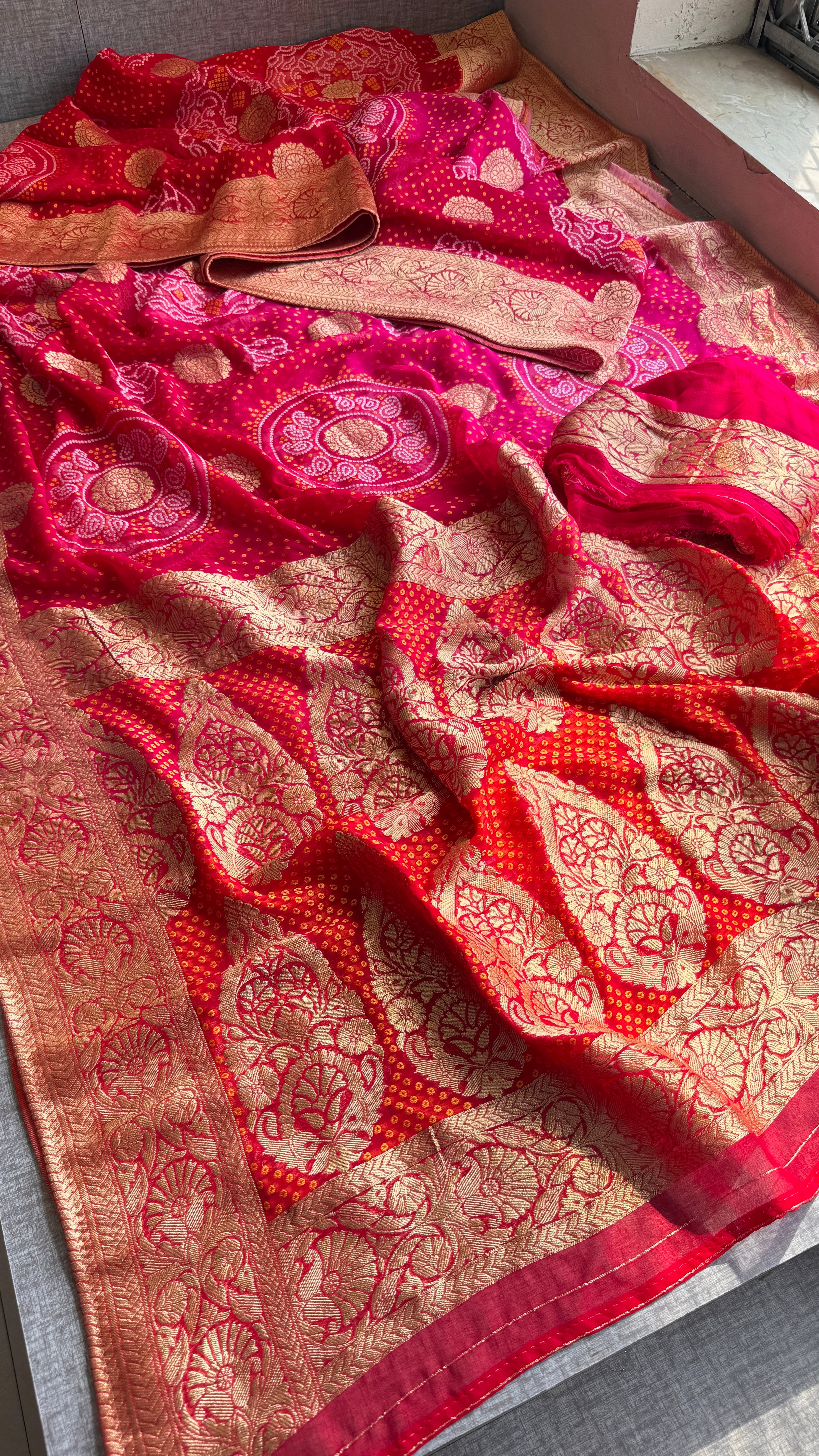 Georgette meena banarasi weaving