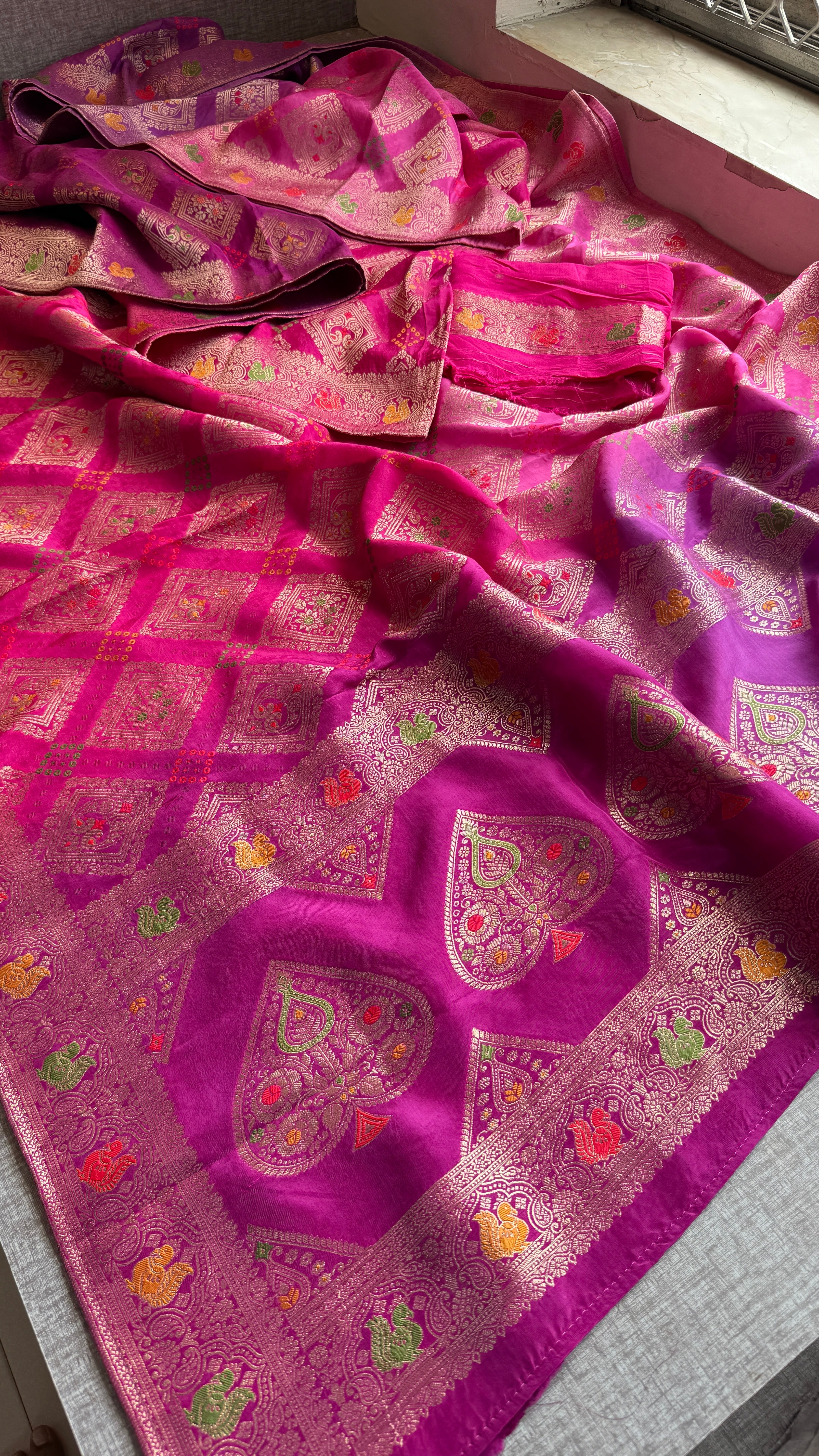 Pure Munga silk banarasi weaving