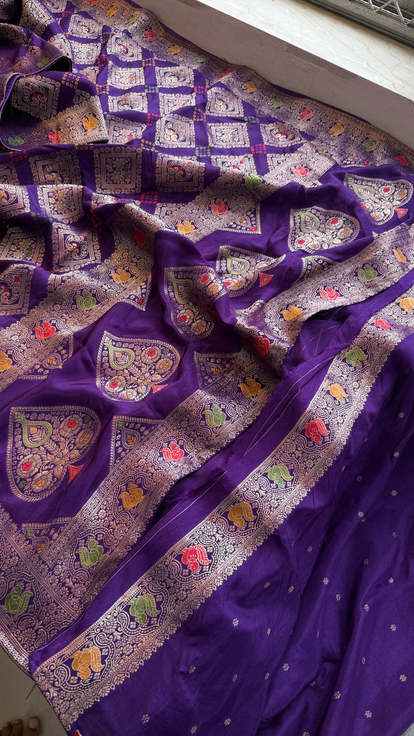 Pure Munga silk banarasi weaving