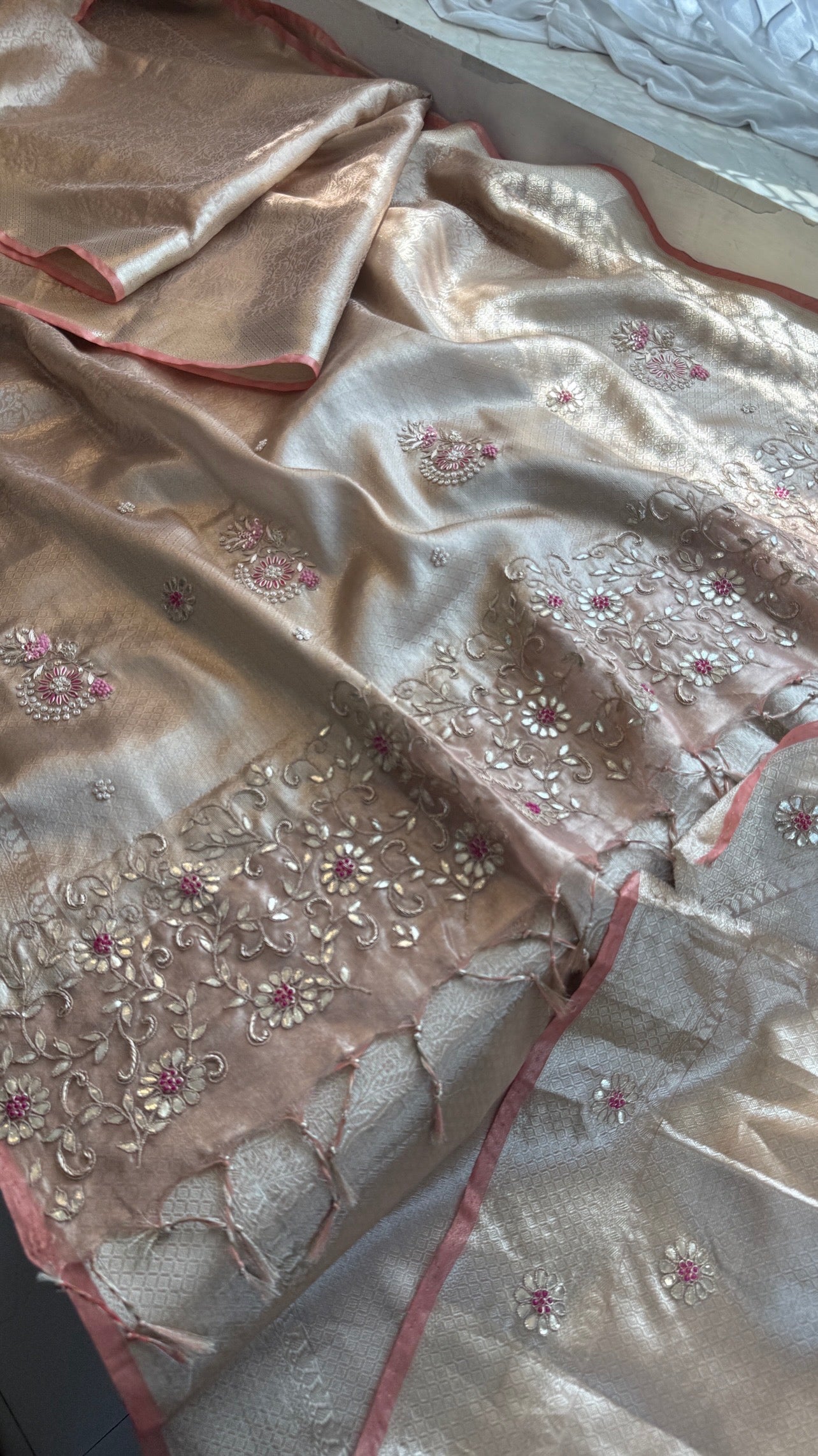 Banarasi Tissue Saree With Heavy work over Pallu