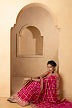 Pink Pure Gaji Silk Bandhani Gota Patti Handwork  Saree