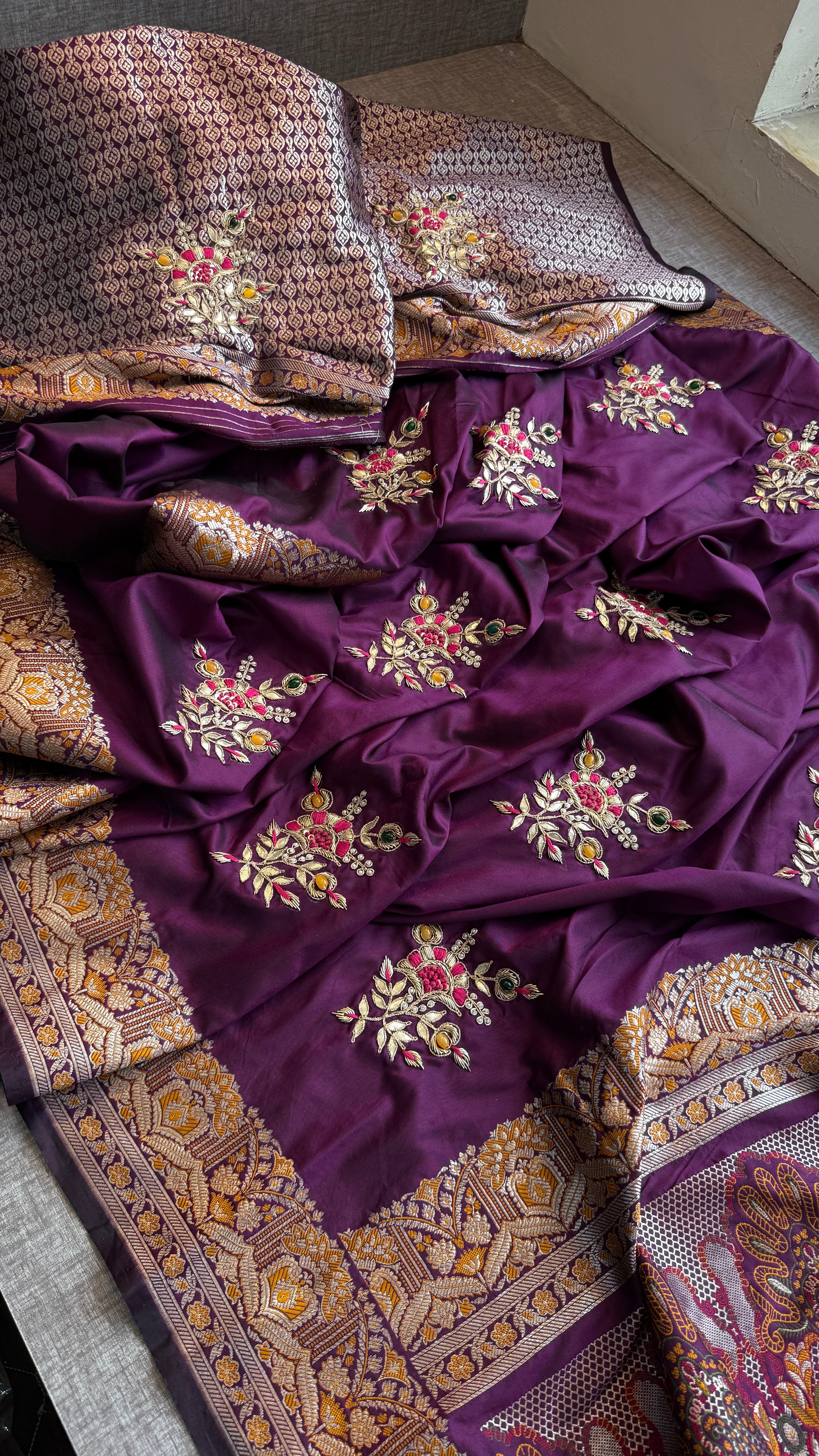Pure Soft Munga silk Banarasi Saree