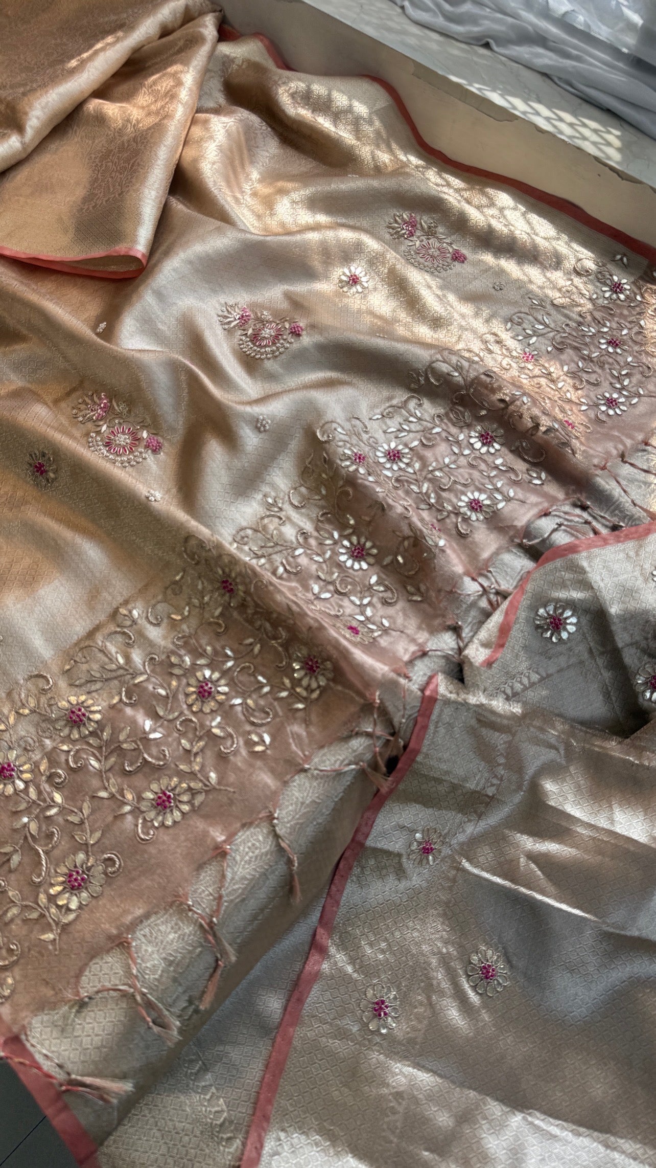 Banarasi Tissue Saree With Heavy work over Pallu