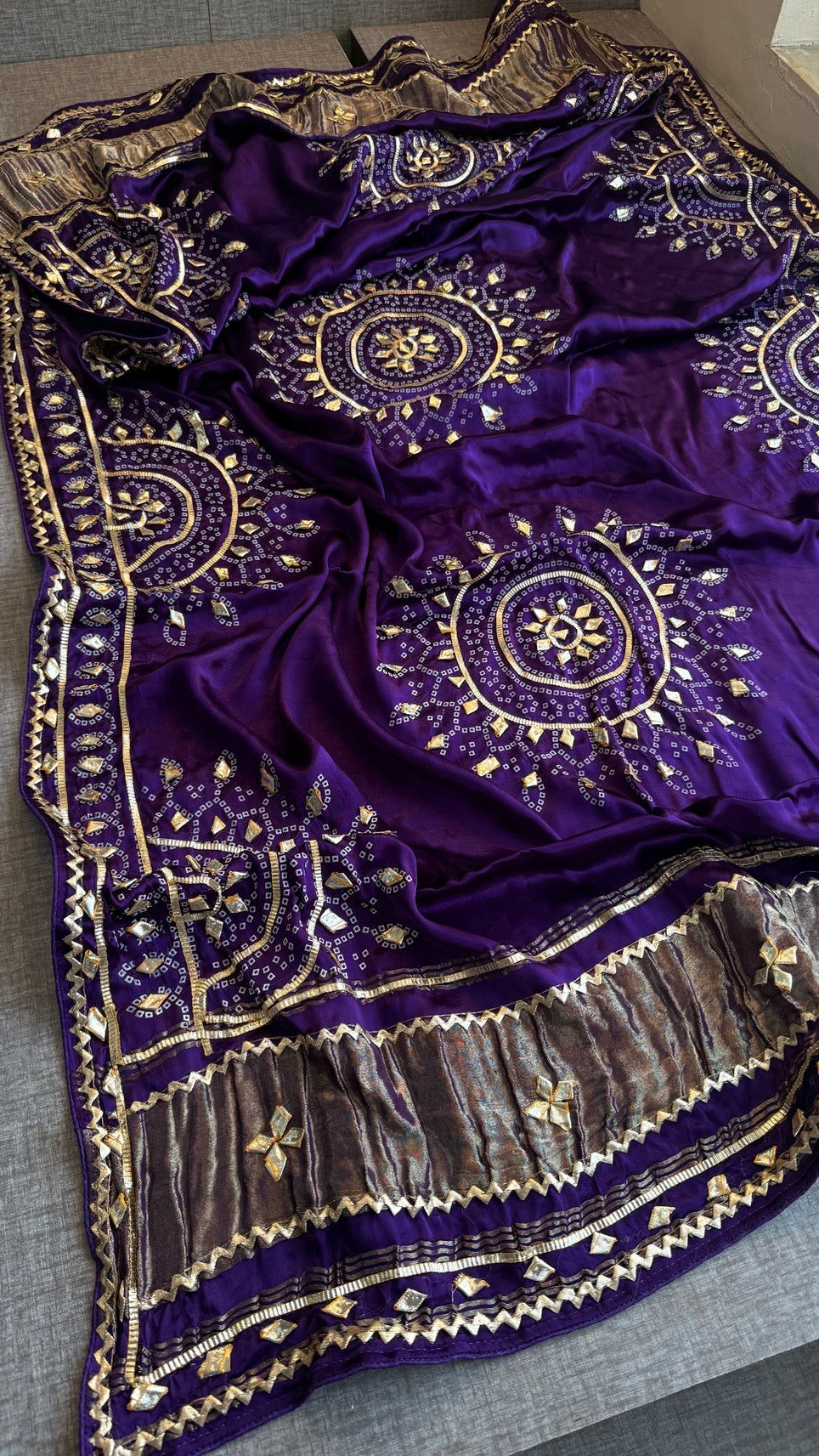 Gajji Silk Dupatta with Sikhiya Gotta Work – Soft Festive Designer Dupatta